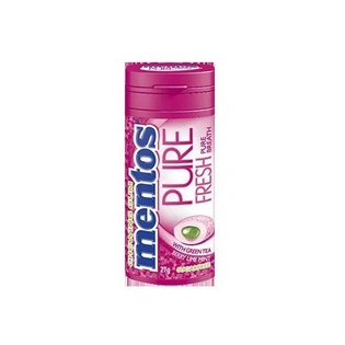 Mentos Pure Fresh Sugar-free Chewing Gum, Green Tea and Berry Lime, 27g