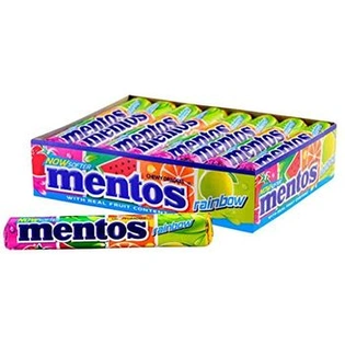 Mentos Chewy Dragee,Rainbow Roll, Assorted Flavour, 655.2g (Pack of 18 Sticks)