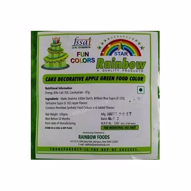 APPLE GREEN-Rainbow Powder Cake Decorative Food Color-SKU-BAK-10005