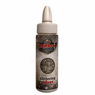 Rainbow Dry Spray Colour-Glittering Silver-SKU-BAK-10053