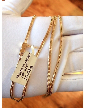 18k japan gold necklace 24 inches