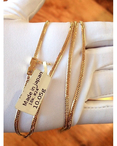 18k japan gold necklace 24 inches-JAPAN10