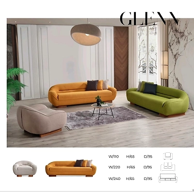 GLENN SOFA SET BY QASAHOME