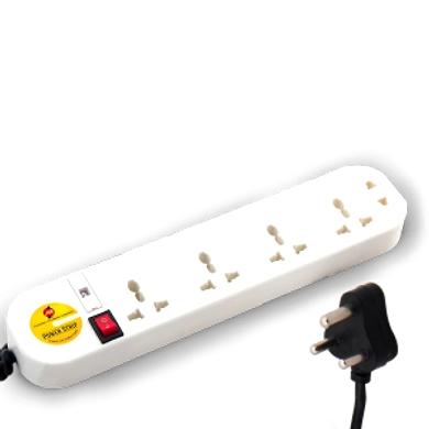 Power Strip 5 Way Single Switch With Universal Skts (1.25Mtr)-SE204