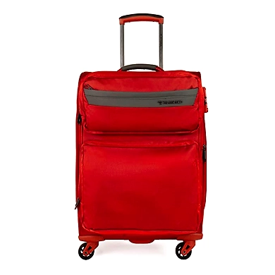 Moscow Soft Sided 20 Inch Orange 4 Wheels Spinner Carry-on Travel Trolley Luggage Suitcase with TSA Lock-BAG_6716