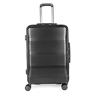 Gleam Premium Polycarbonate 24 Inch Grey Hardside 8 Wheels Spinner Check-in Travel Trolley Luggage Suitcase with TSA Lock