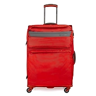 Moscow Soft Sided 24 Inch Orange 4 Wheels Spinner Check-in Travel Trolley Luggage Suitcase with TSA Lock