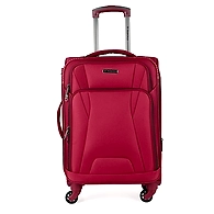Meraki Soft Sided 20 Inch Red 4 Wheels Spinner Carry-on Travel Trolley Luggage Suitcase with Number Lock