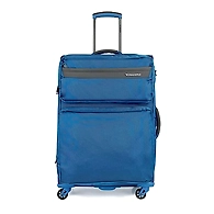 Moscow Soft Sided 24 Inch Aqua Blue 4 Wheels Spinner Check-in Travel Trolley Luggage Suitcase with TSA Lock