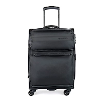 Moscow Soft Sided 20 Inch Grey 4 Wheels Spinner Carry-on Travel Trolley Luggage Suitcase with TSA Lock