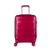 Gleam Premium Polycarbonate 20 Inch Red Hardside 8 Wheels Spinner Carry-on Travel Trolley Luggage Suitcase with TSA Lock