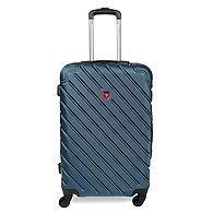 Aurora Premium ABS 24 Inch Teal Hardside 4 Wheels Spinner Check-in Travel Trolley Luggage Suitcase with Number Lock