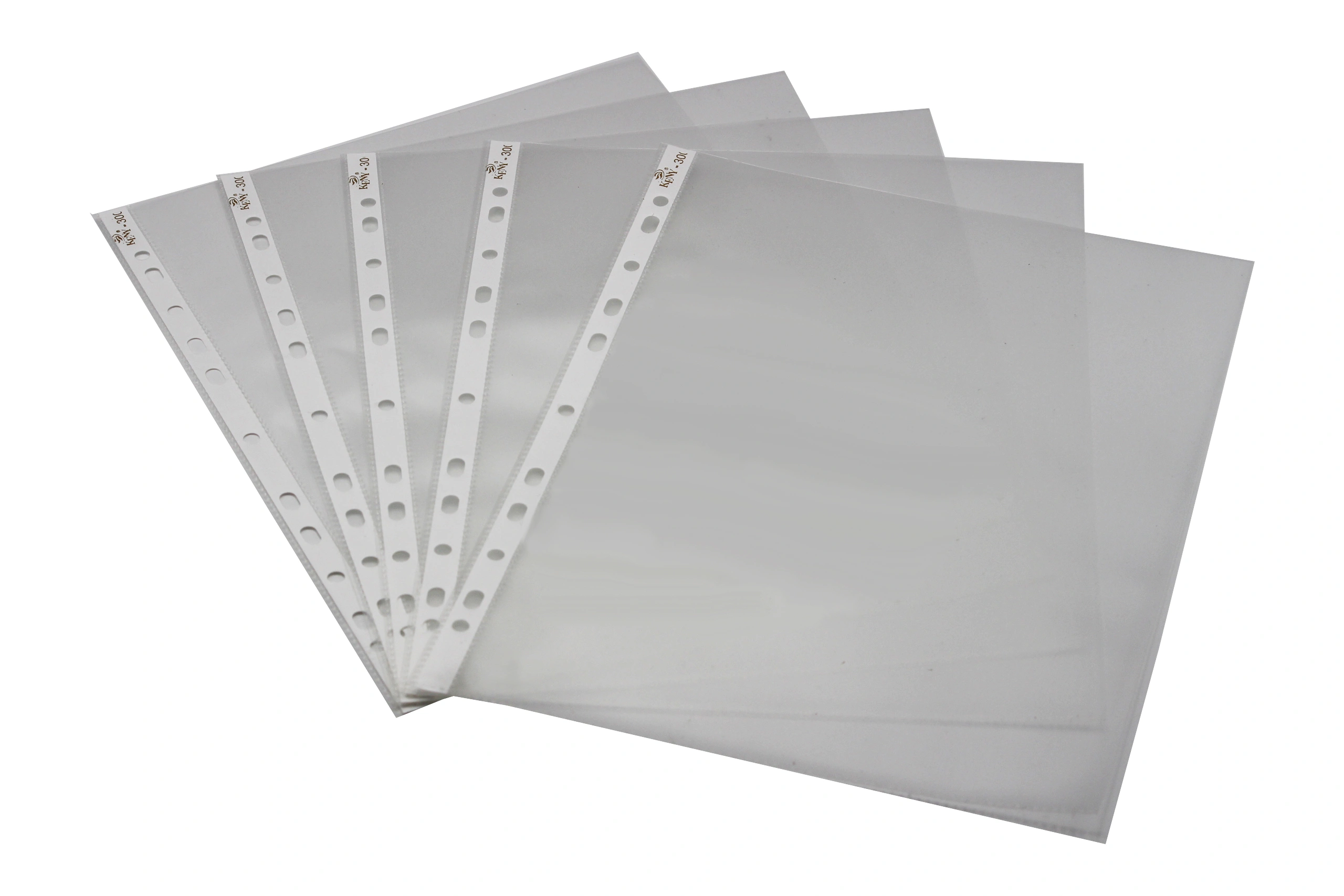 Keny Stationery Transparent Sheet Protectors | Pack of 100 | A4 Size Leaf | Clear Top Loading 11 Hole Water Proof Document Sleeves | Thin 50 Microns (810 SPA 50)-Transparent-A4-3