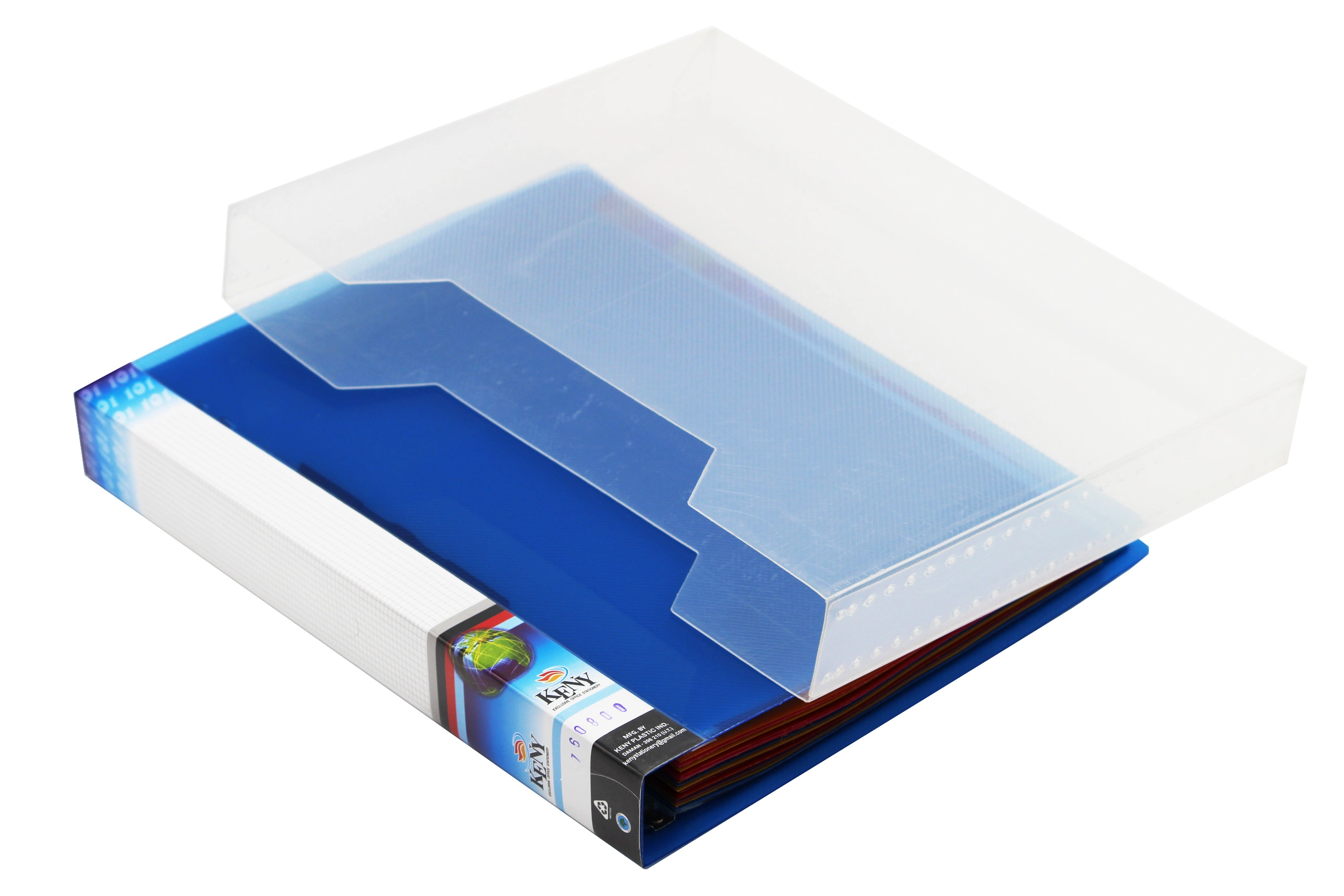 Keny Stationery Multipurpose Visiting Card Organizer Case | Large Capacity: 1 Folder of 800 Cards in a Box | With A to Z Index Set | Transparent Slots Holder | Ideal for Business &amp; Membership Cards | Systematic &amp; Portable | (760/800B)-760800BBLUE