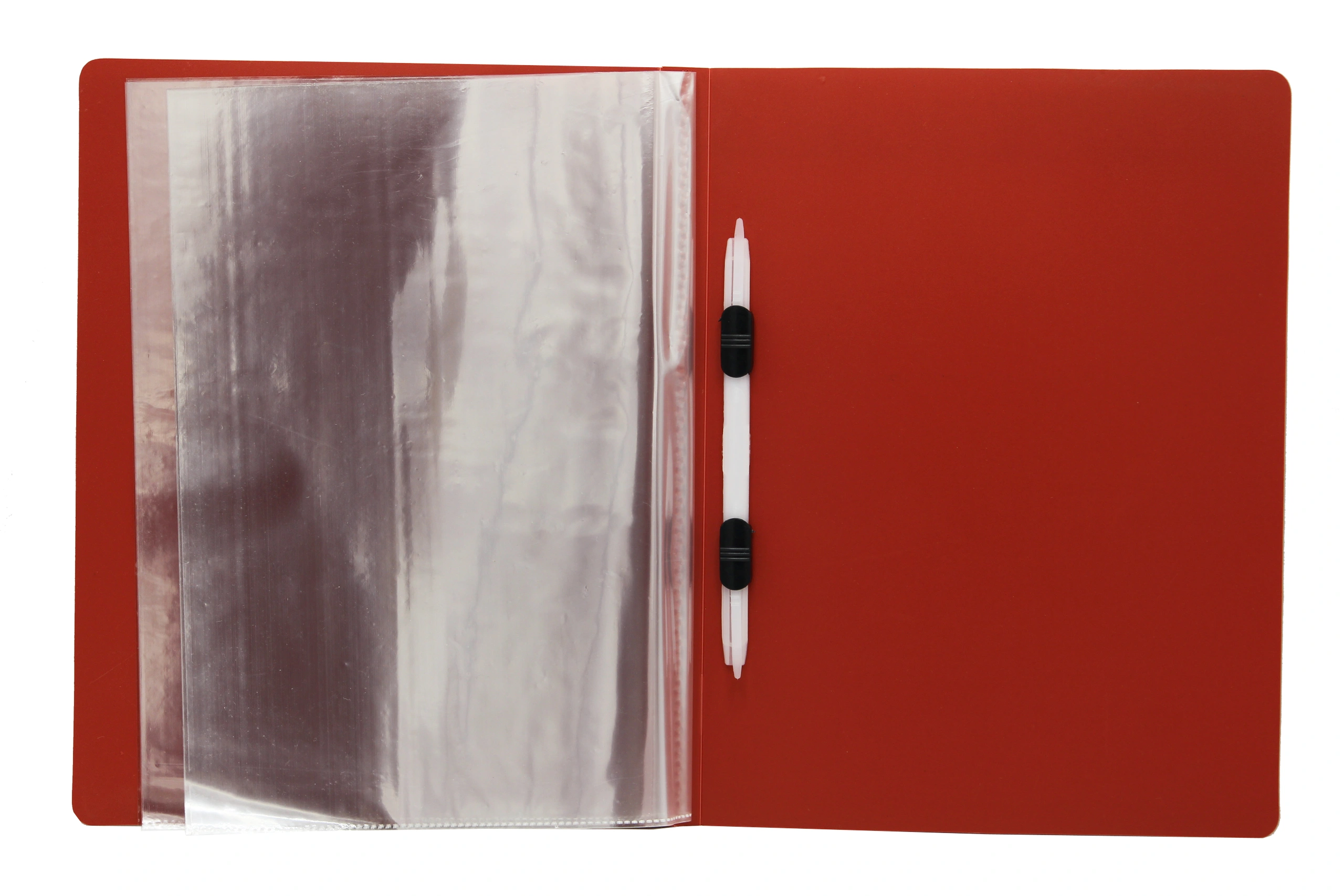 Keny Stationery Clear Leaf Display File | 30 Leaves or Folders | Best for A4 Size Paper | Clear Book for Documents, Projects and Certificates | Eco-friendly Made from Recycled Plastic | (851A430F)-RED-A4-30 Folders-1