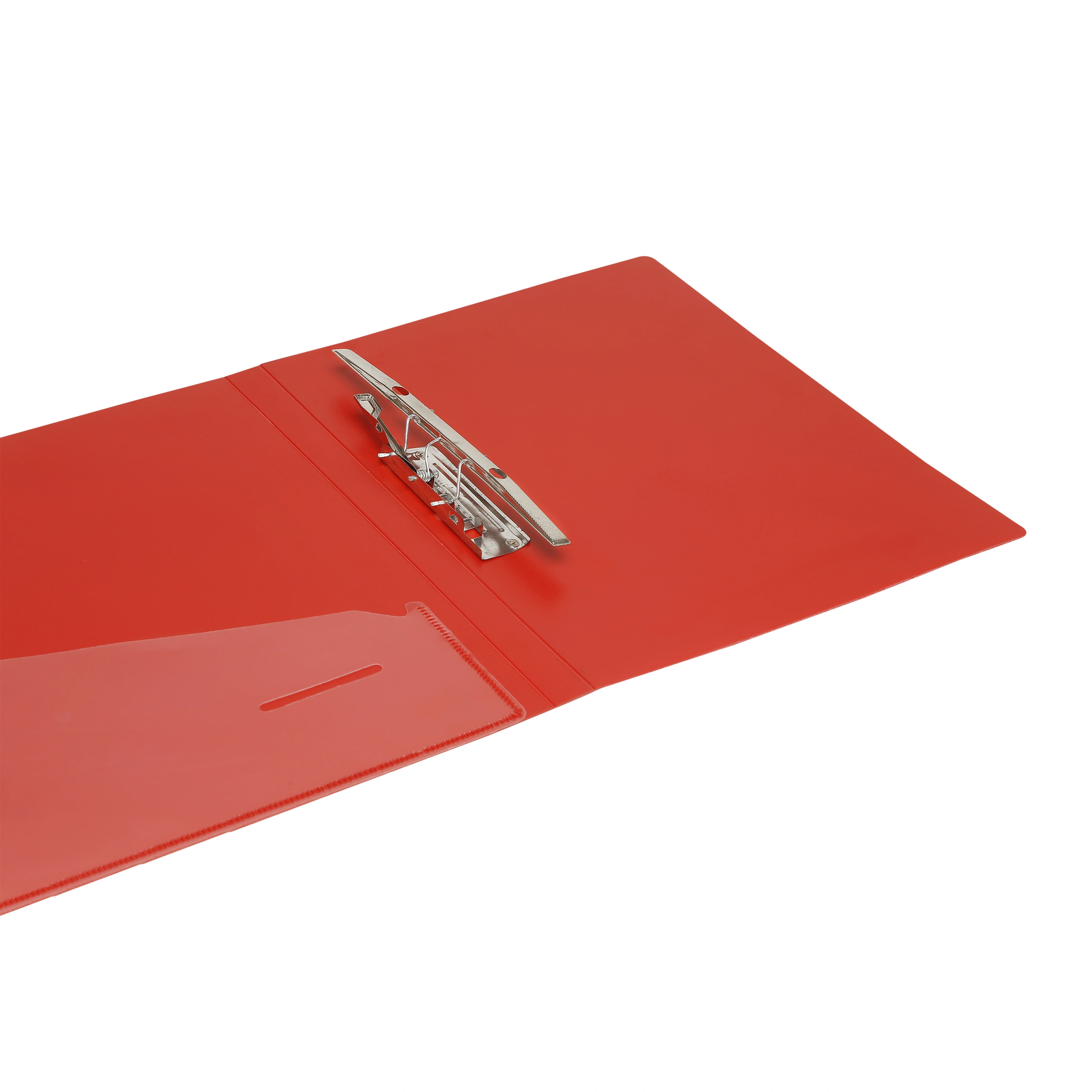 Eslee Big Punchless Clip File | Best for FC / FS / Foolscap / Legal Size Paper | Leather Texture | Big Timex Clip | (EO22FC)-Red-FC-4