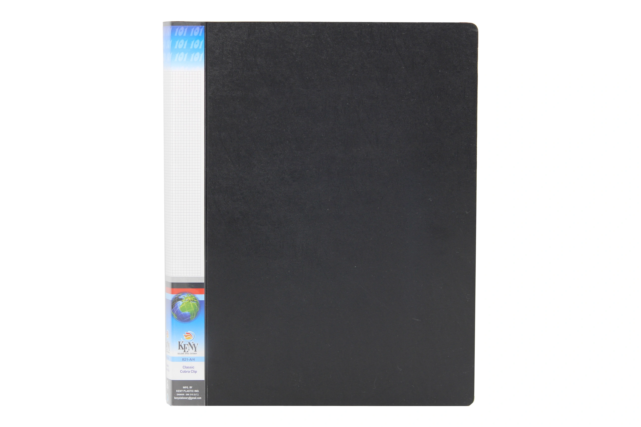 Keny Stationery Clear Leaf Display File | 100 Leaves or Folders | Best for FC Size Paper | Clear Book for Documents, Projects and Certificates | Eco-friendly Made from Recycled Plastic | (851FC100F)-851F100FBLACK