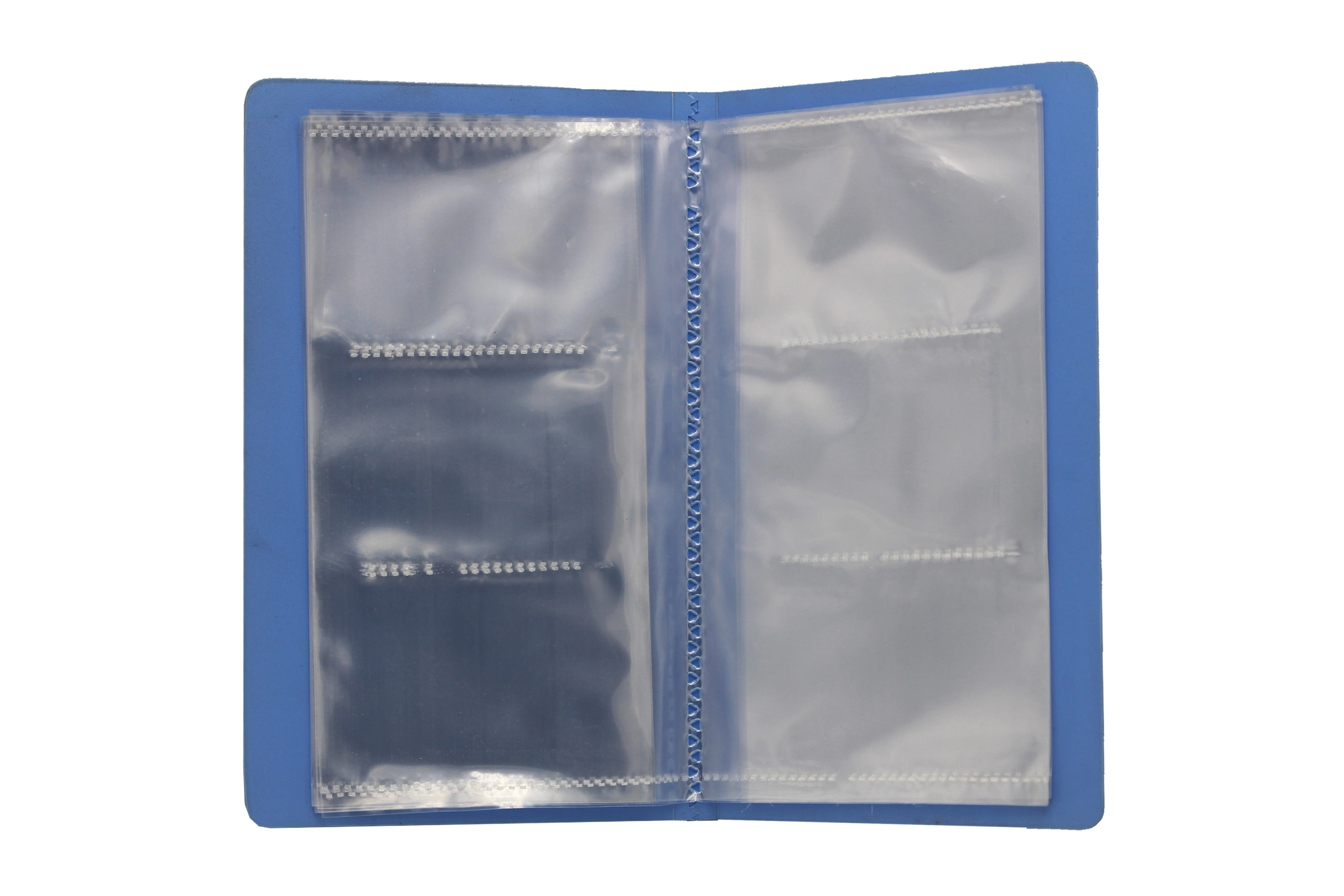 Keny Stationery Multipurpose Visiting Card Organizer Case | Large Capacity: 2 Folders of 120 Cards Each in a Box| Eco-Friendly Made from Recycled Plastic | Transparent Slots Holder | Ideal for Business &amp; Membership Cards | Slim &amp; Portable Book | (751/120B)-BLUE-120 Cards With Box-2