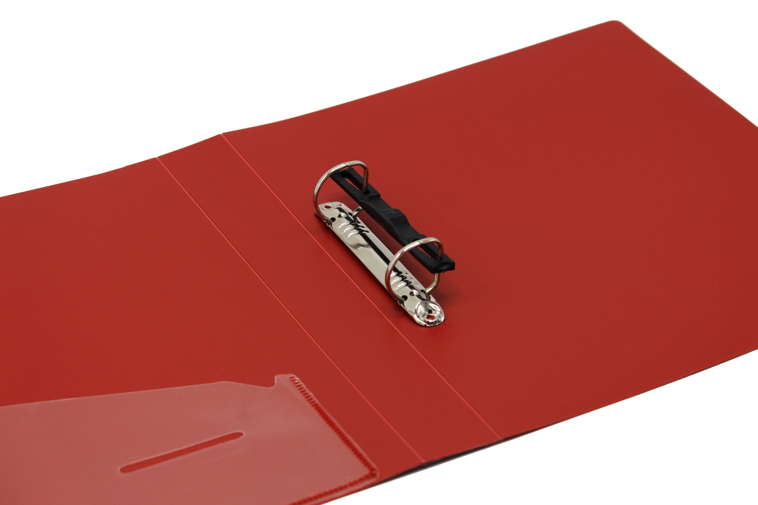 Keny Stationery 2D Ring Binder File | 2D shaped 25mm Rings | Best for A4 Size Paper | Durable Box File for Documents, Projects and Certificates | Eco-Friendly Made from Recycled Plastic | (824A42D)-RED-A4-2D Shaped With 25mm Rings-3