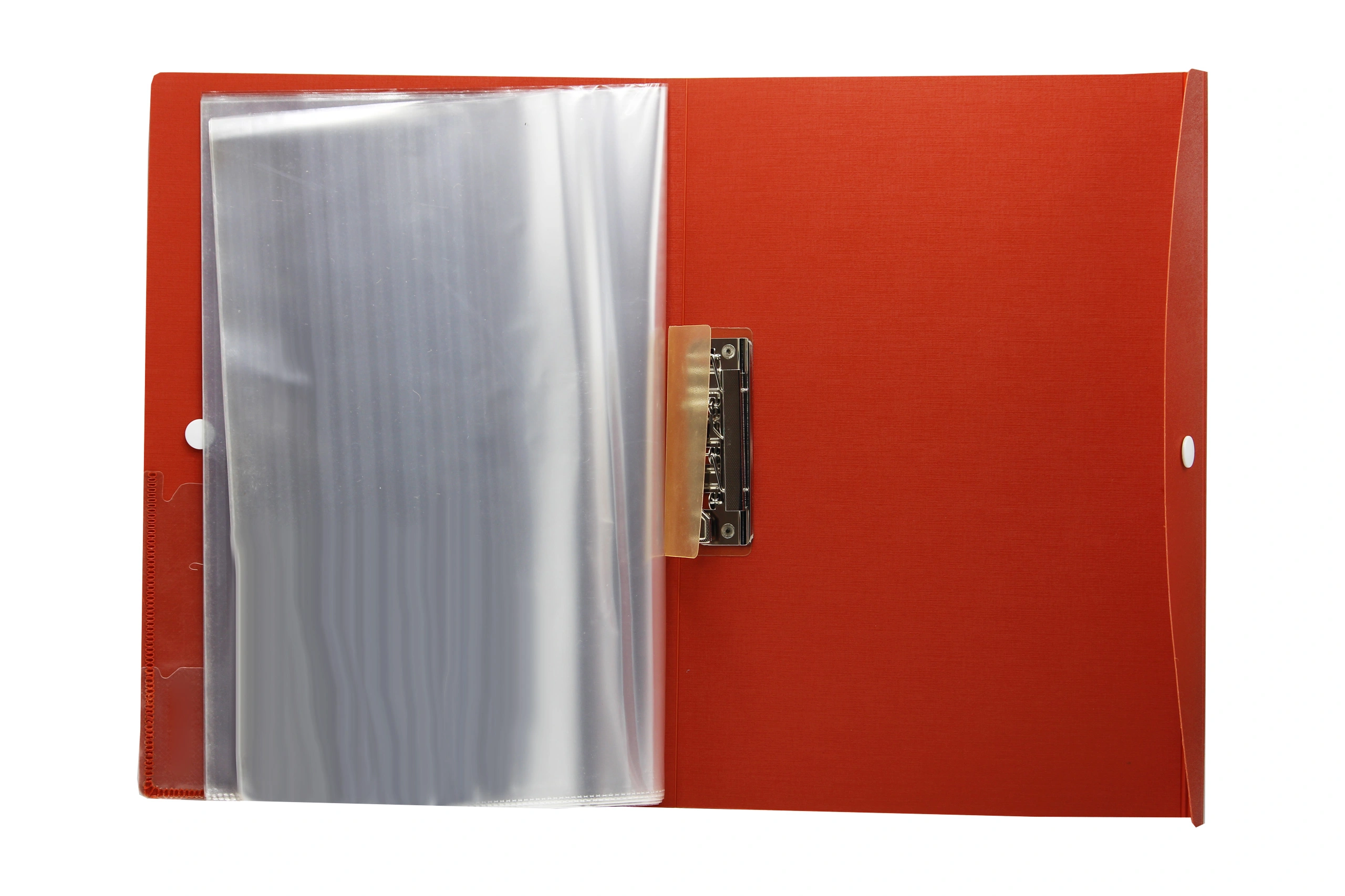 Eslee Display File | Leaves File | Best for FC / FS / Foolscap / Legal Size Paper | 30 Pockets Folder | with Button Flap | (EO112FC30)-Red-FC-30-1