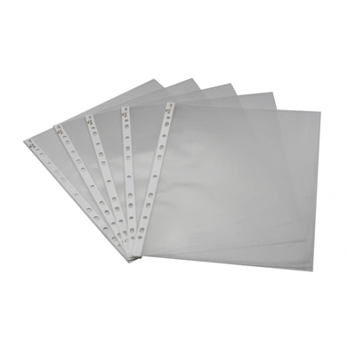Keny Sheet Protector | Clear Leafs | Best For A4 Size Paper | 11 Punched Holes | 300 Microns | Pack of 25 (810 SPA 300)