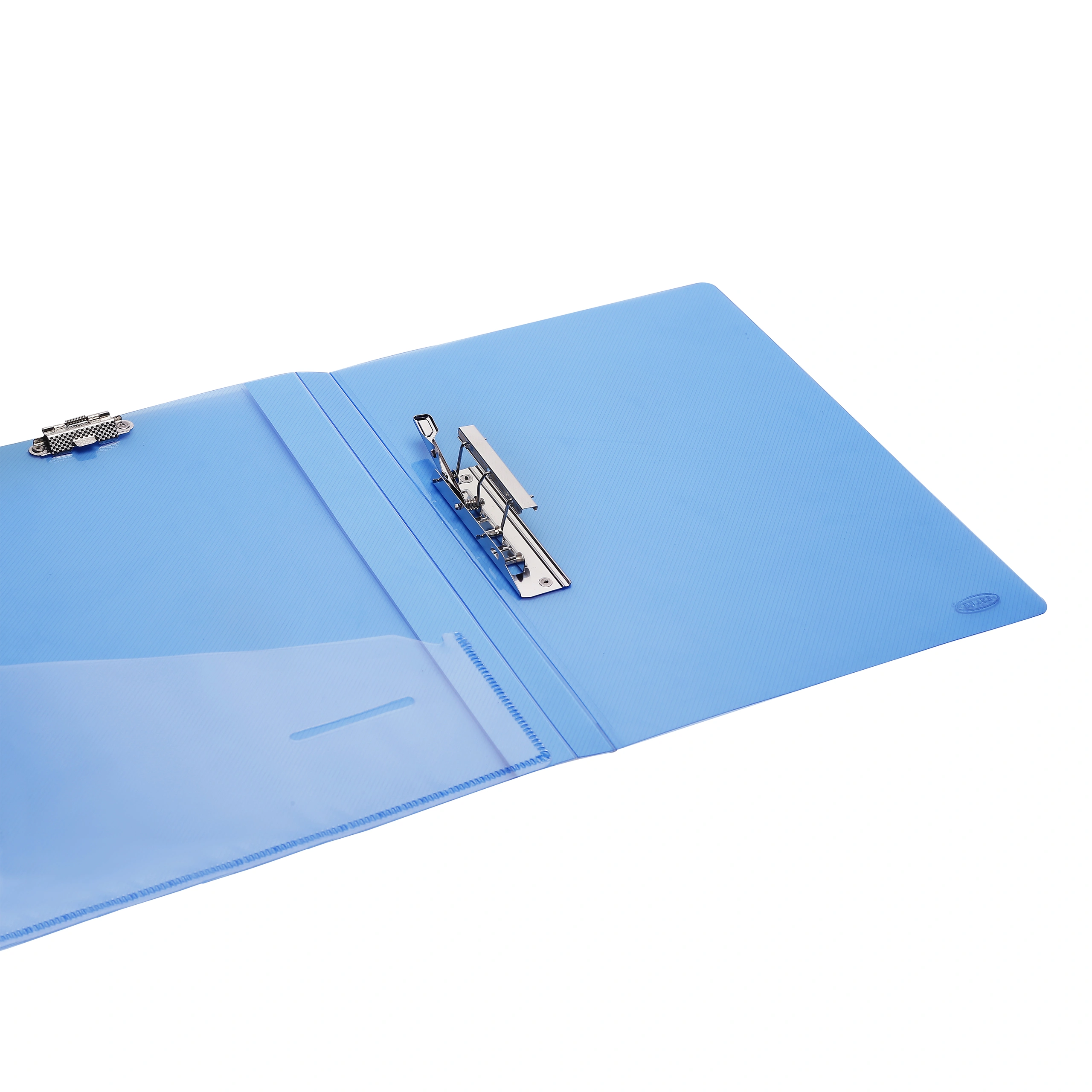 Eslee Clear Big Punchless Clip File | Timex Clip File | Best for FC Size Paper | File for Documents, Projects and Certificates | (EC22FC)-BLUE-FC-2