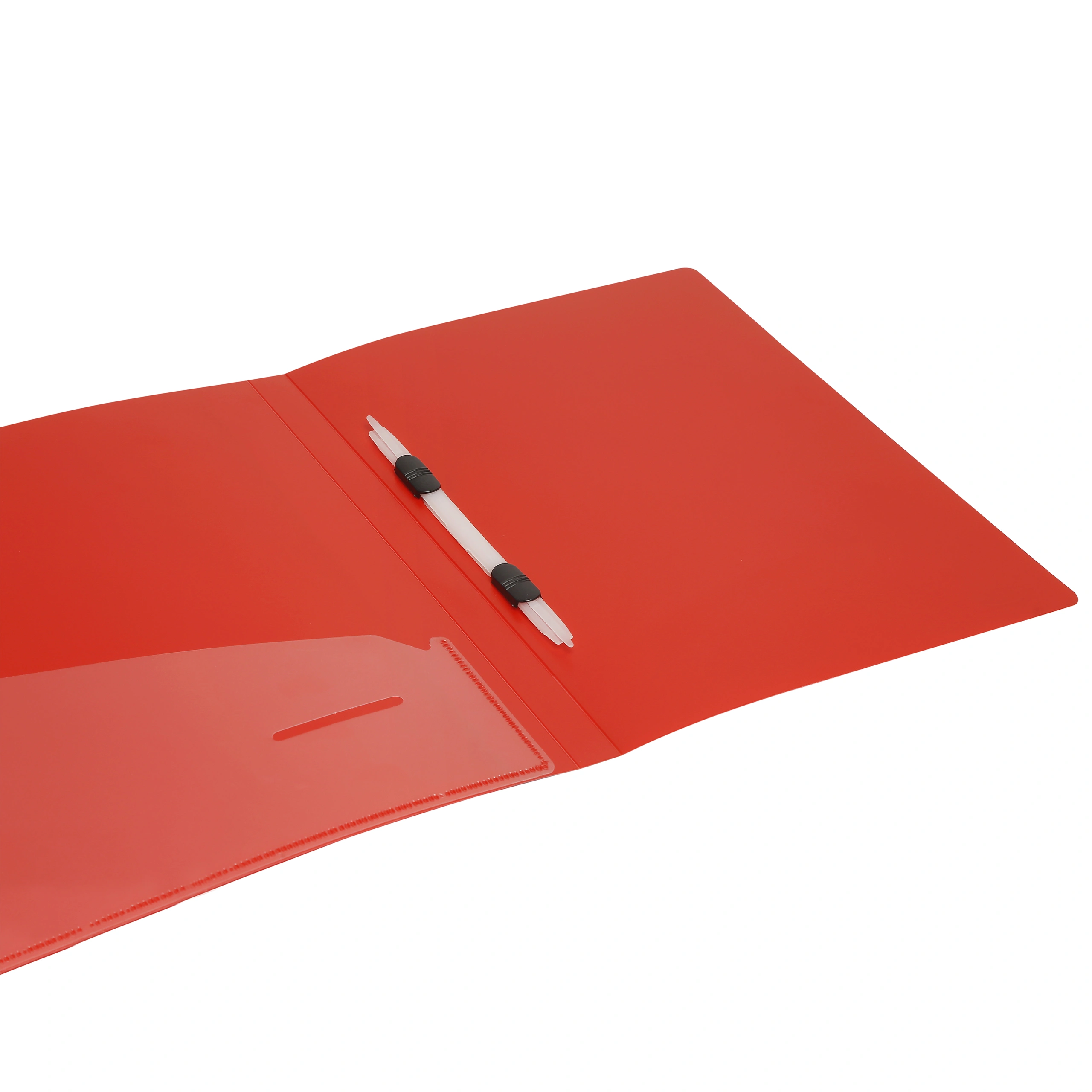 Eslee Plastic Clip File | Best for FC / FS / Foolscap / Legal Size Paper | Leather Texture | Deluxe Plastic Clip | (EO31FC)-Red-FC-3