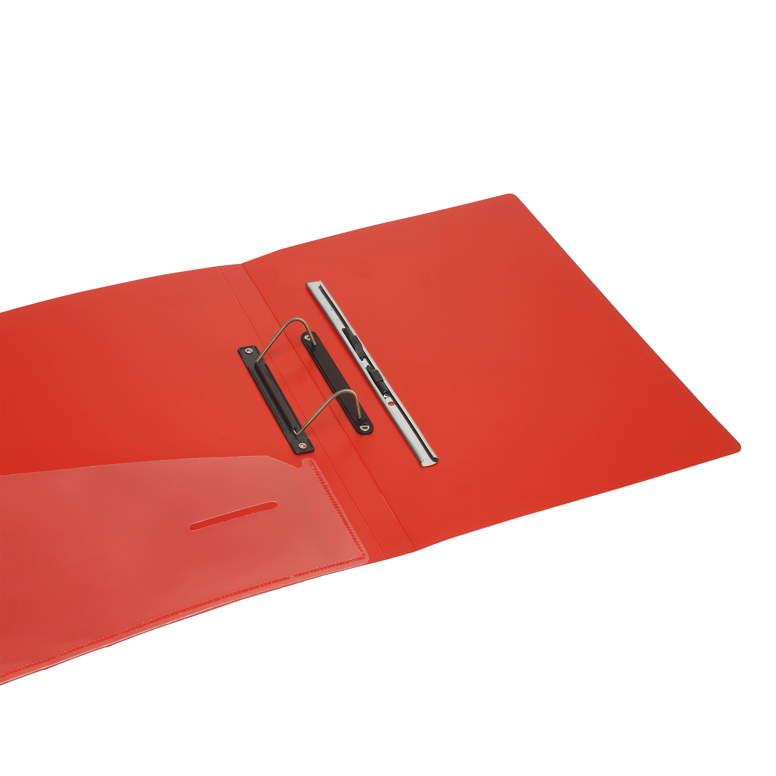 Eslee Cobra Spring Clip File | Best for A4 Size Paper | Leather Texture | Stainless Cobra Spring Clip | (EO42A4)-Red-A4-5