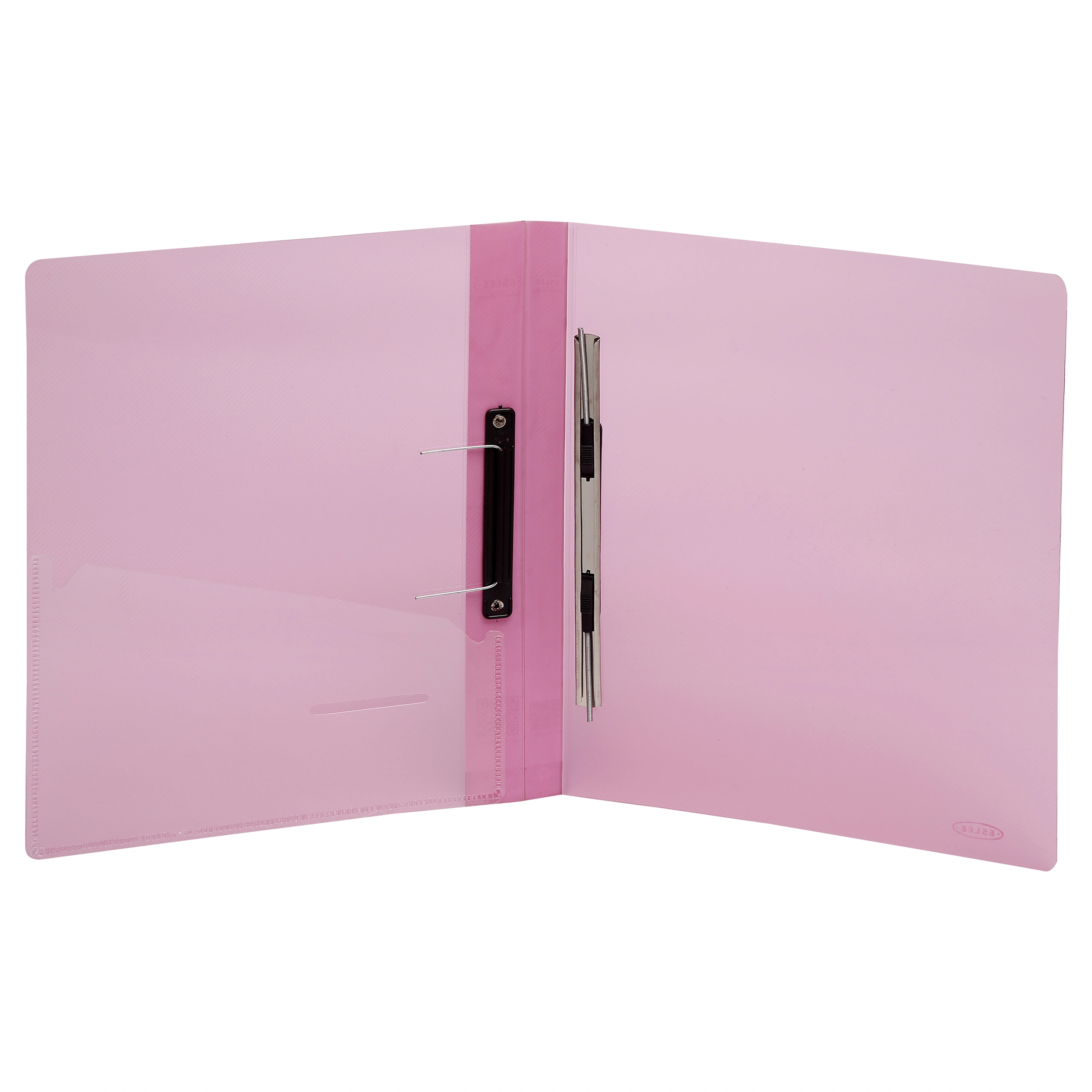 Eslee Cobra Spring Clip File | Best for A4 Size Paper | Transparent Crossline Texture | Stainless Cobra Spring Clip |(EC42A4)-Pink-A4-1