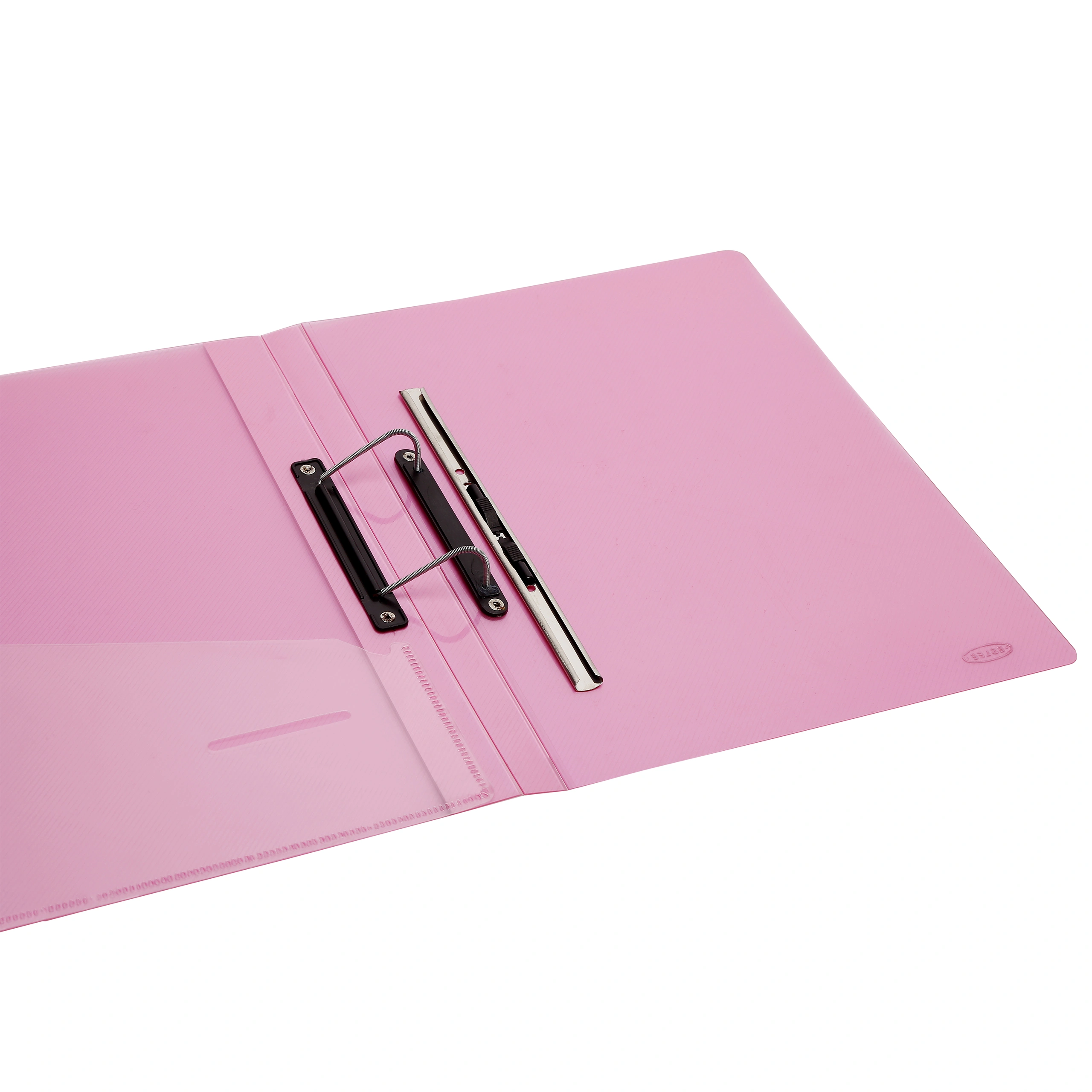 Eslee Cobra Spring Clip File | Best for A4 Size Paper | Transparent Crossline Texture | Stainless Cobra Spring Clip |(EC42A4)-Pink-A4-3