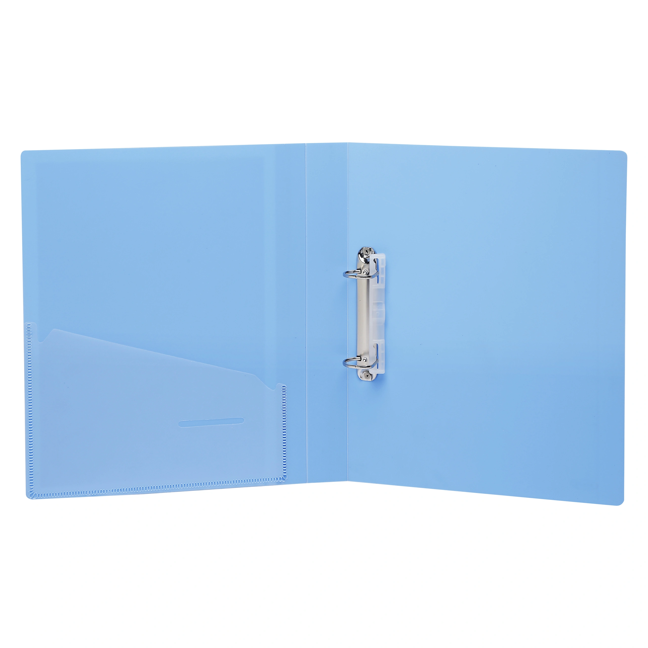 Eslee Ring Binder | Best for A4 Size Paper | 2D Shaped 16mm Rings | D Shaped Ring Clip |(EO51A42D16)-LightBlue-A4-2D Shaped With 16mm Rings-2