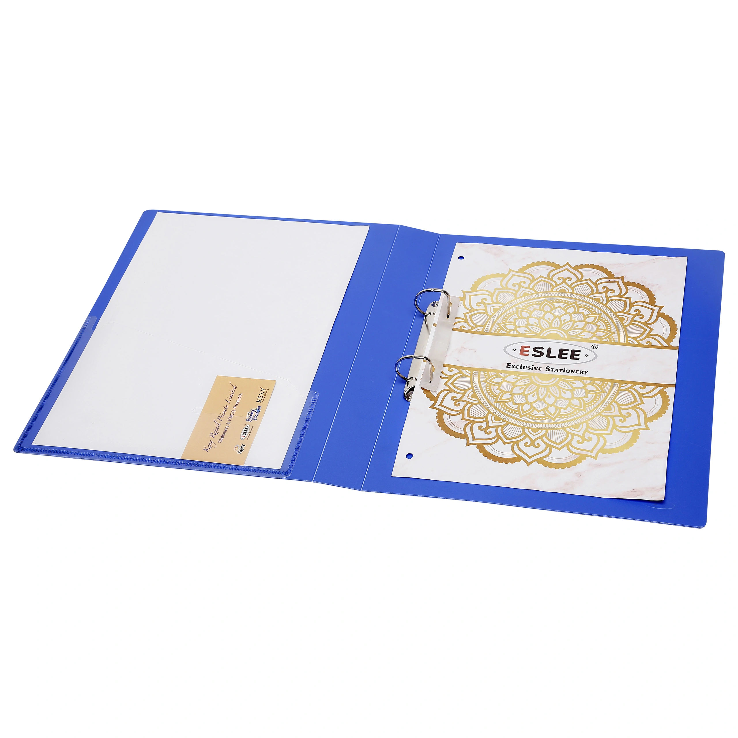 Eslee Ring Binder | Best for A4 Size Paper | 2D Shaped 16mm Rings | D Shaped Ring Clip |(EO51A42D16)-DarkBlue-A4-2D Shaped With 16mm Rings-4