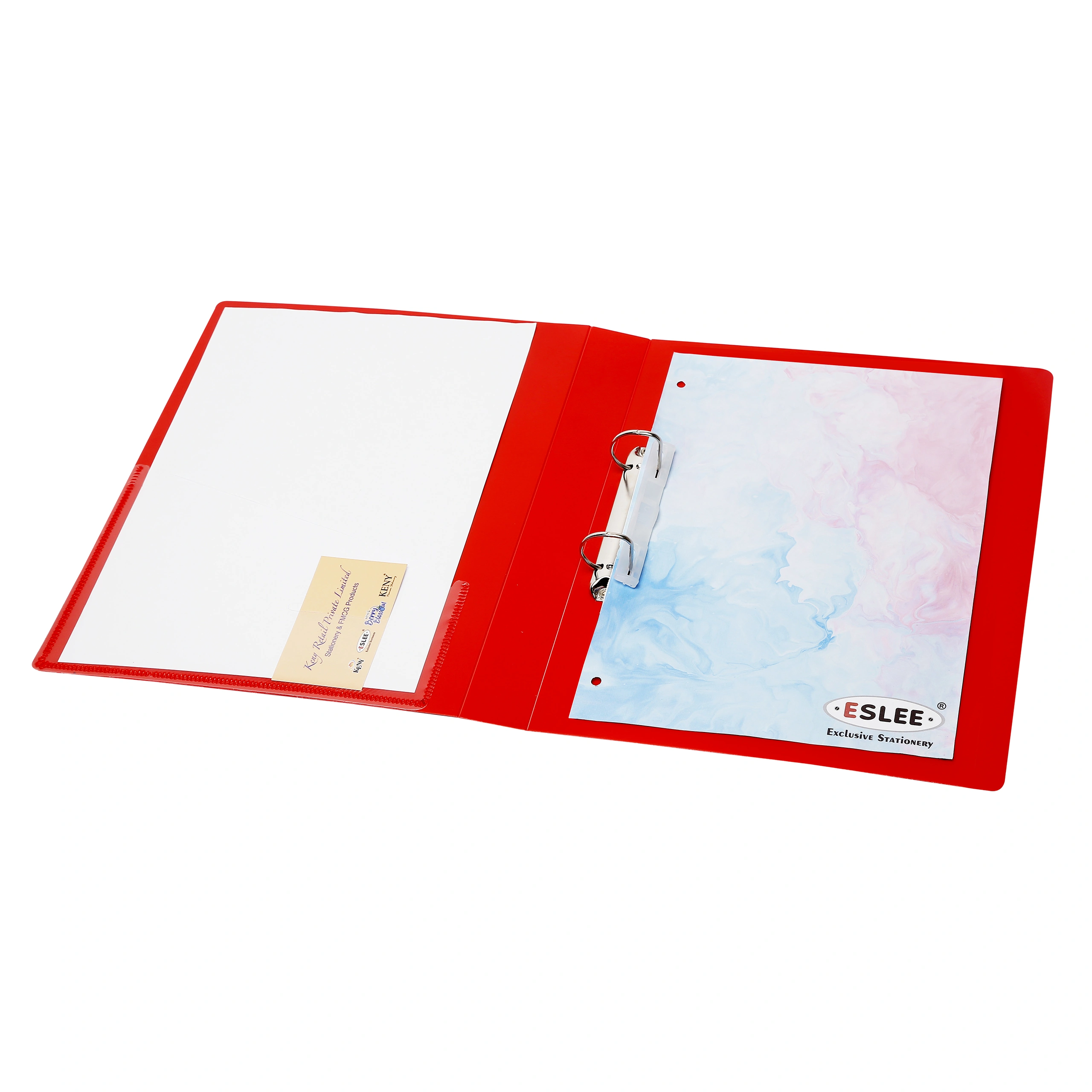 Eslee Ring Binder | Best for A4 Size Paper | 2D Shaped 16mm Rings | D Shaped Ring Clip |(EO51A42D16)-Red-A4-2D Shaped With 16mm Rings-5