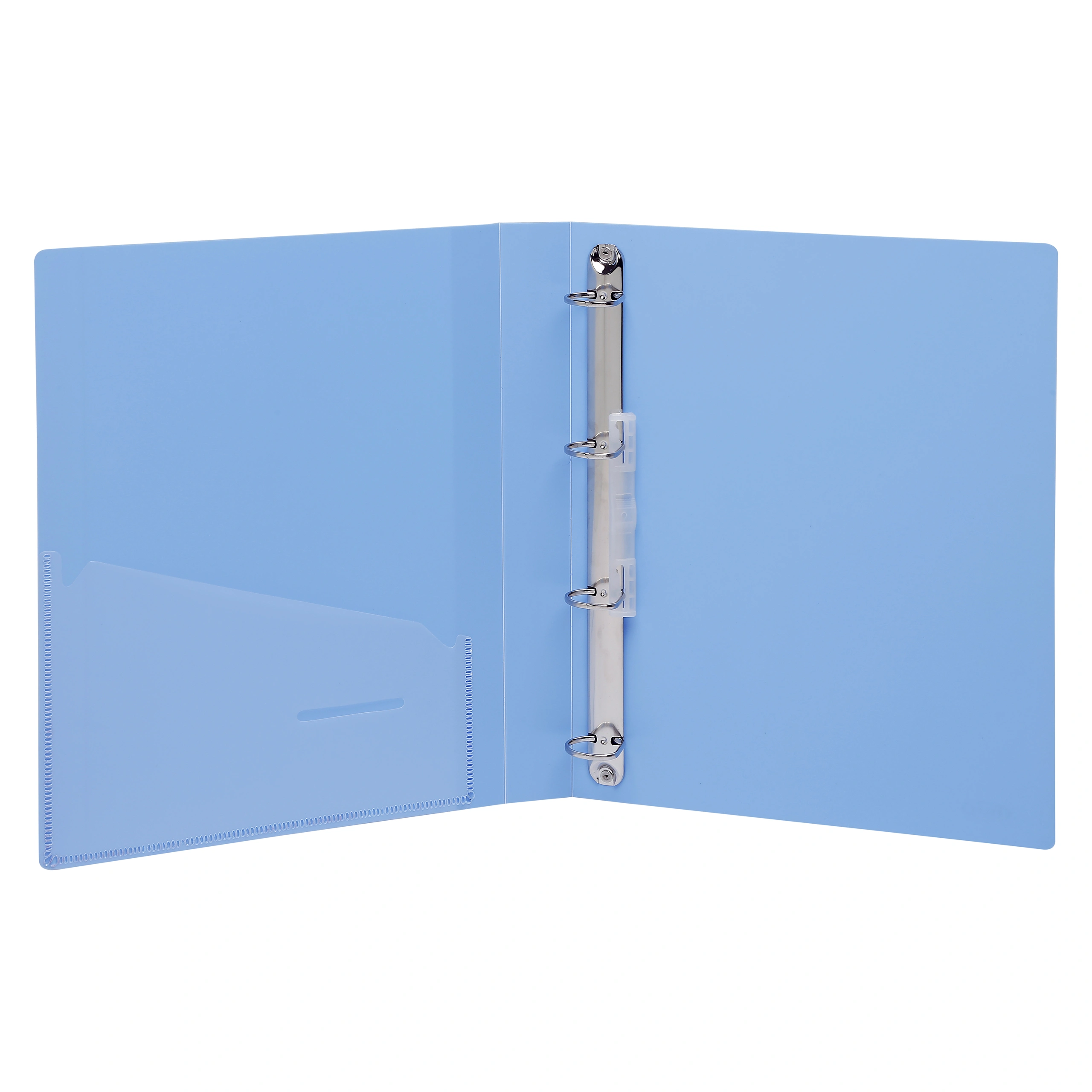 Eslee Ring Binder | Best for A4 Size Paper | 4D Shaped 16mm Rings | D Shaped Ring Clip | (EO51A44D16)-LightBlue-A4-4D Shaped With 16mm Rings-2