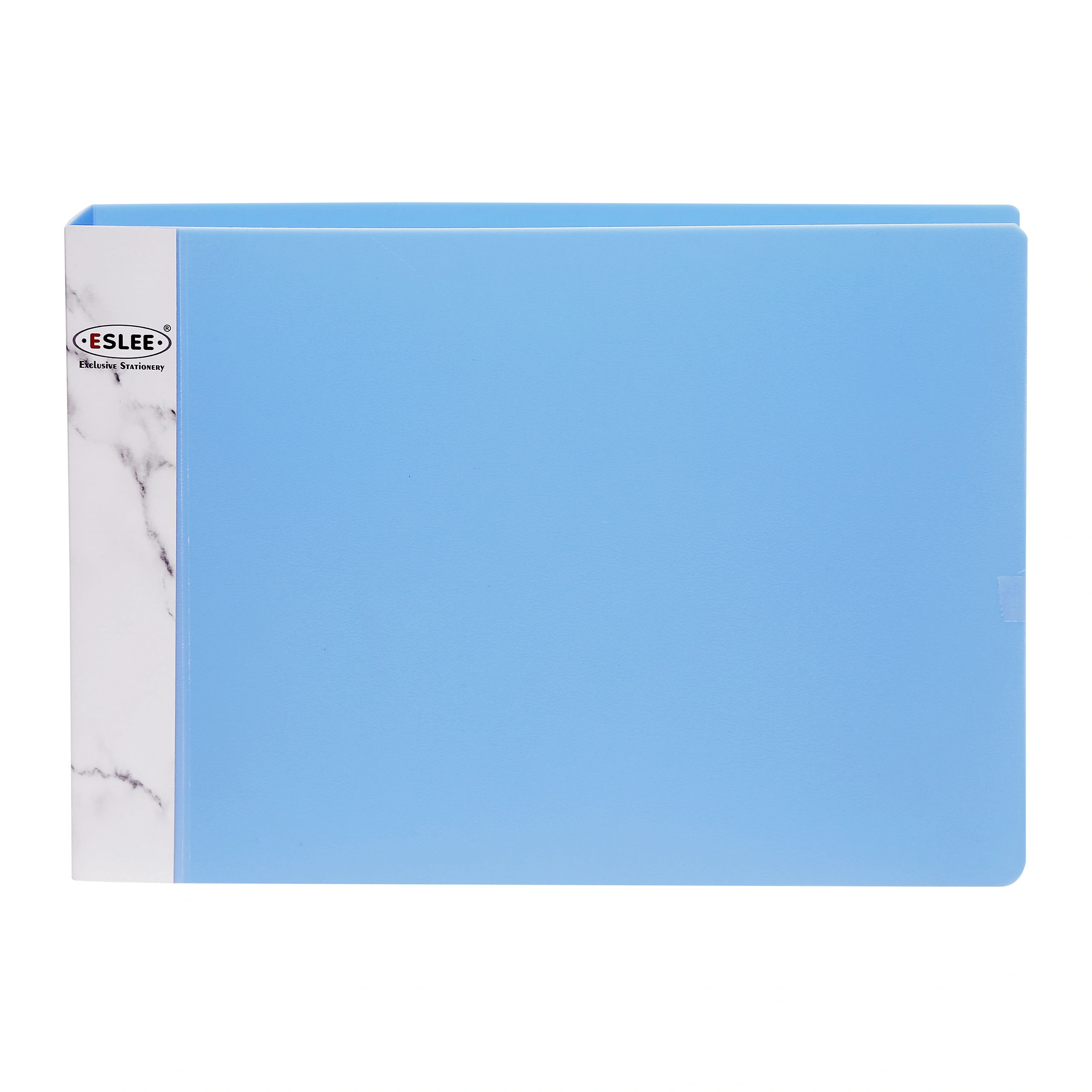 Eslee Punchless Clip File | Cheque Book / Passbook File | Best for A5 Size Paper | Leather Texture | Timex Clip | (EO21A5 )-EO21A5LightBlue