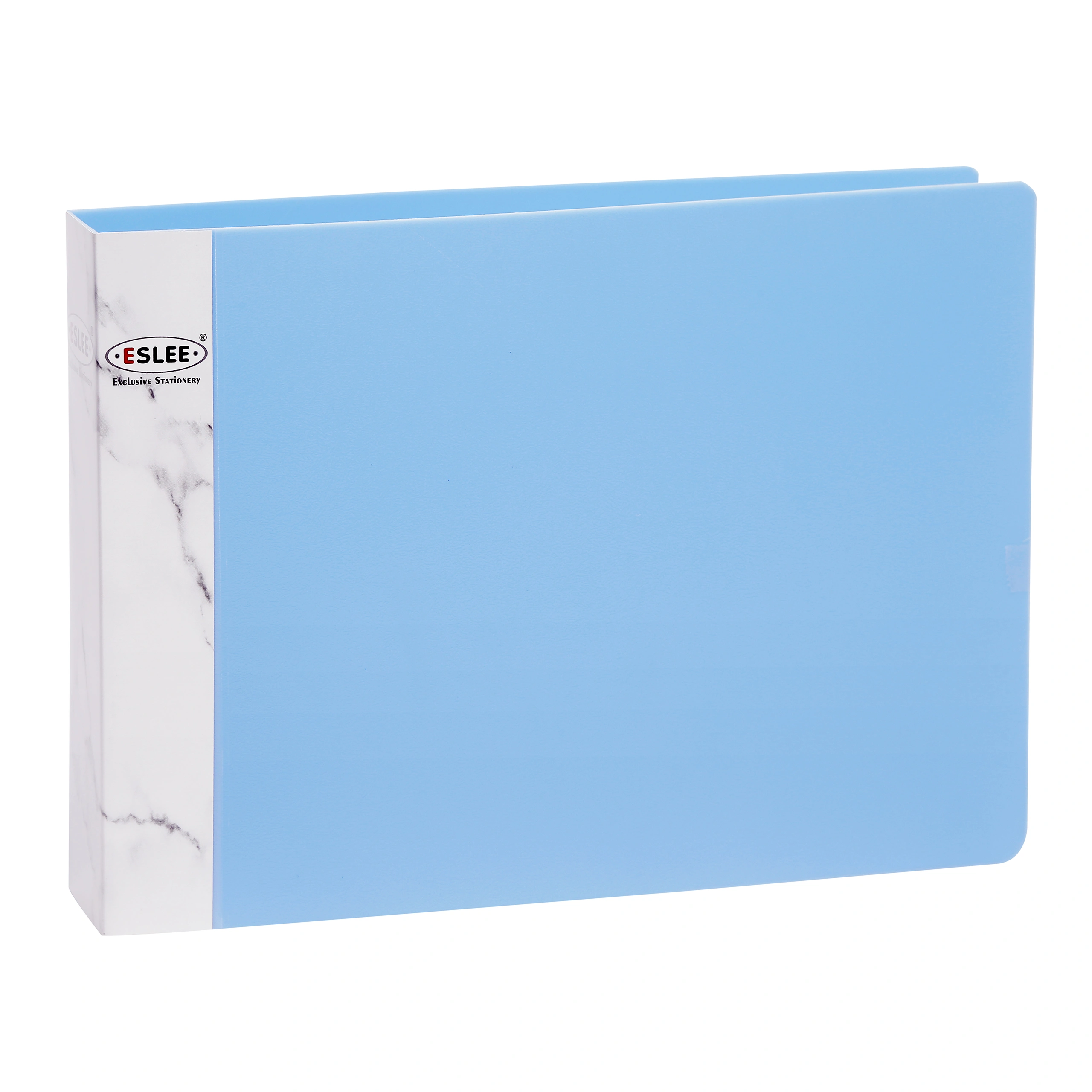 Eslee Punchless Clip File | Cheque Book / Passbook File | Best for A5 Size Paper | Leather Texture | Timex Clip | (EO21A5 )-Light Blue-A5-1