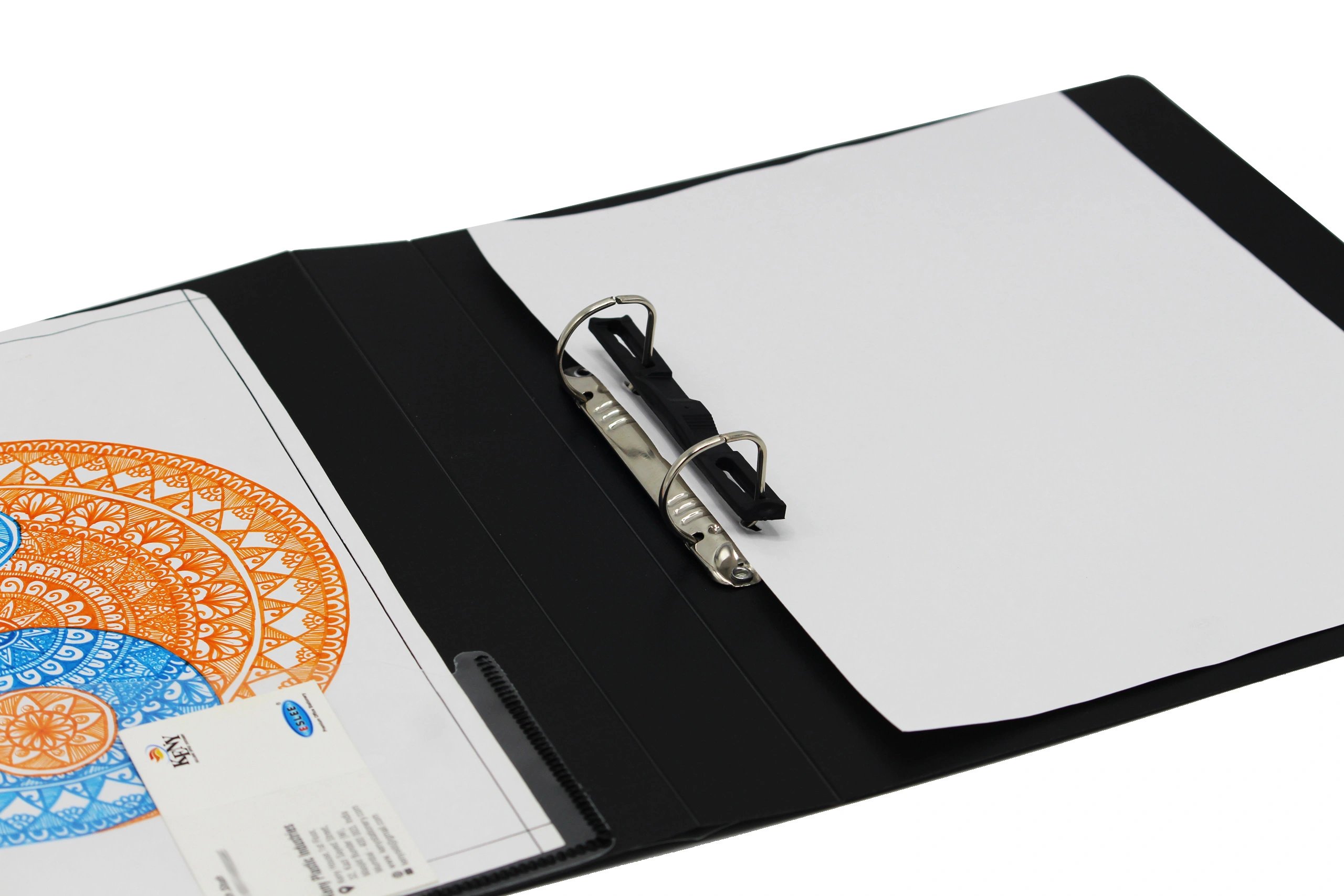 Keny Ring Binder | Best for A4 Size Papers | 2D Shaped 25mm Rings | D Ring Clip | (894A-2D)-BLACK-A4-2D Shaped With 25mm Rings-4