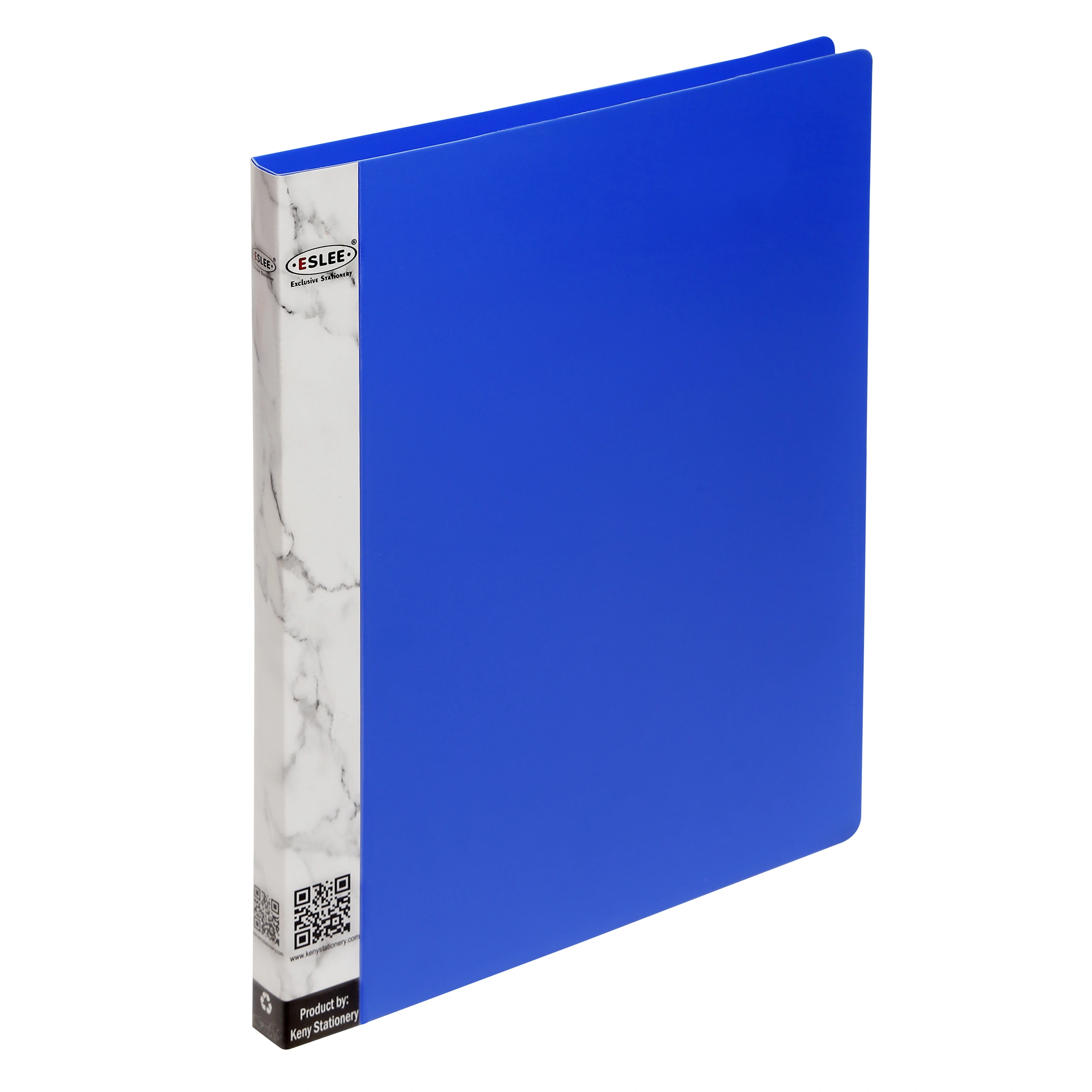 Eslee Ring Binder | Best for FC Size Paper | 4D Shaped 25mm Rings | D Shaped Ring Clip | (EO54FC4D25 )-DarkBlue-FC-4D Shaped with 25mm Rings-5