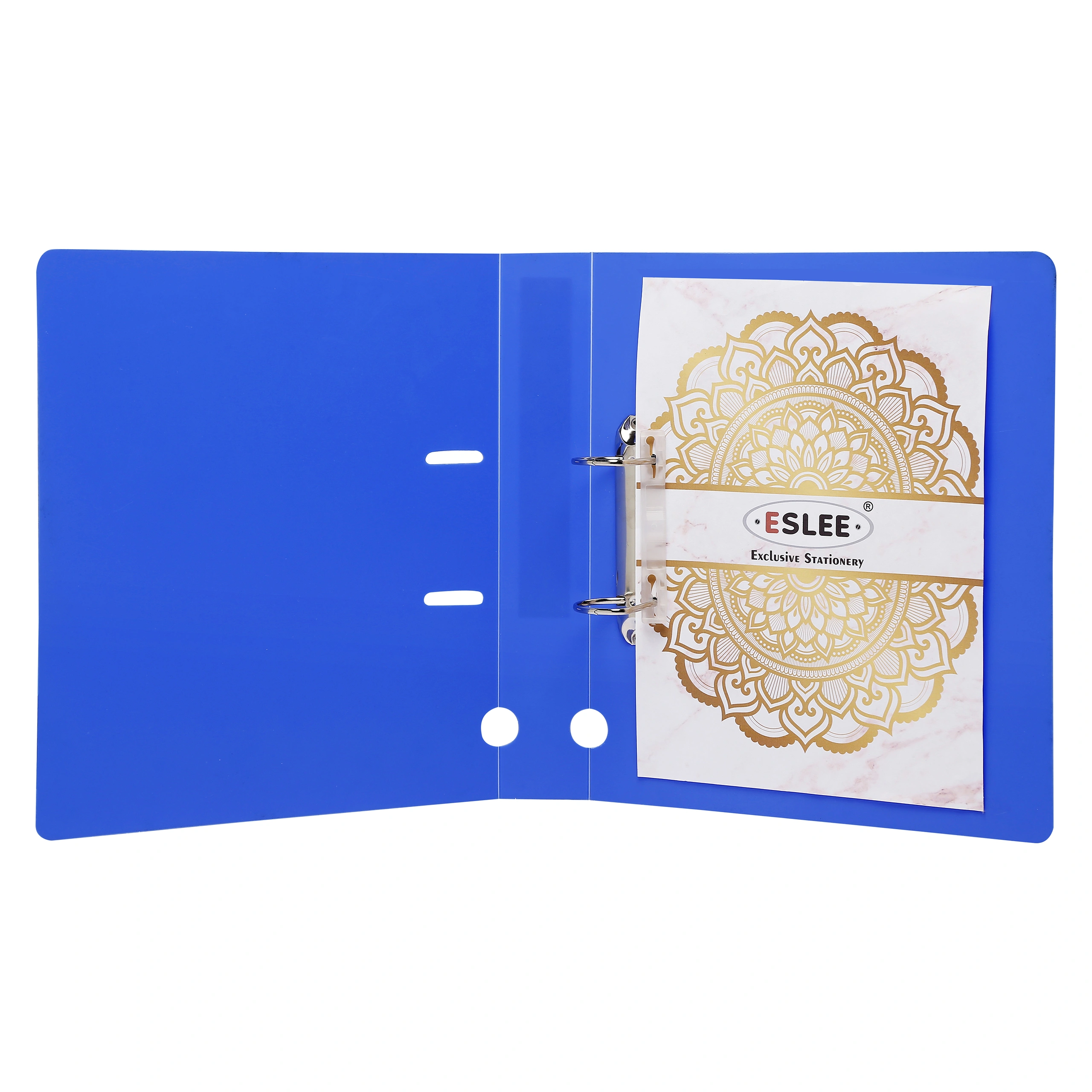 Eslee Ring Binder | Best for A4 Size Paper | 2D Shaped 40mm Rings | D Shaped Ring Clip | (EO55A42D40)-DarkBlue-A4-2D Shaped With 40mm Rings-5