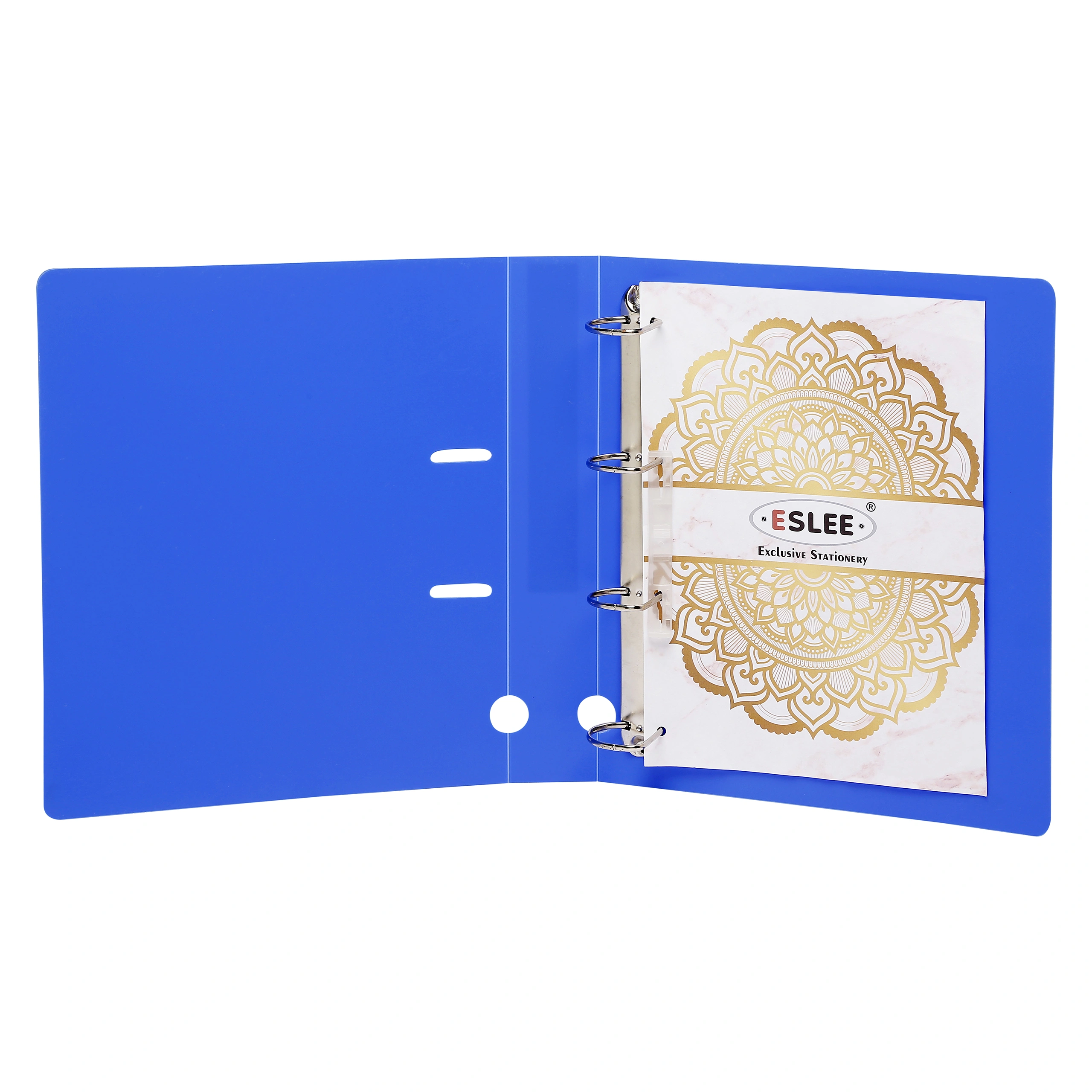 Eslee Ring Binder | Best for A4 Size Paper | 4D Shaped 50mm Rings | D Shaped Ring Clip | (EO55A44D50)-DarkBlue-A4-4D Shaped With 50mm Rings-5