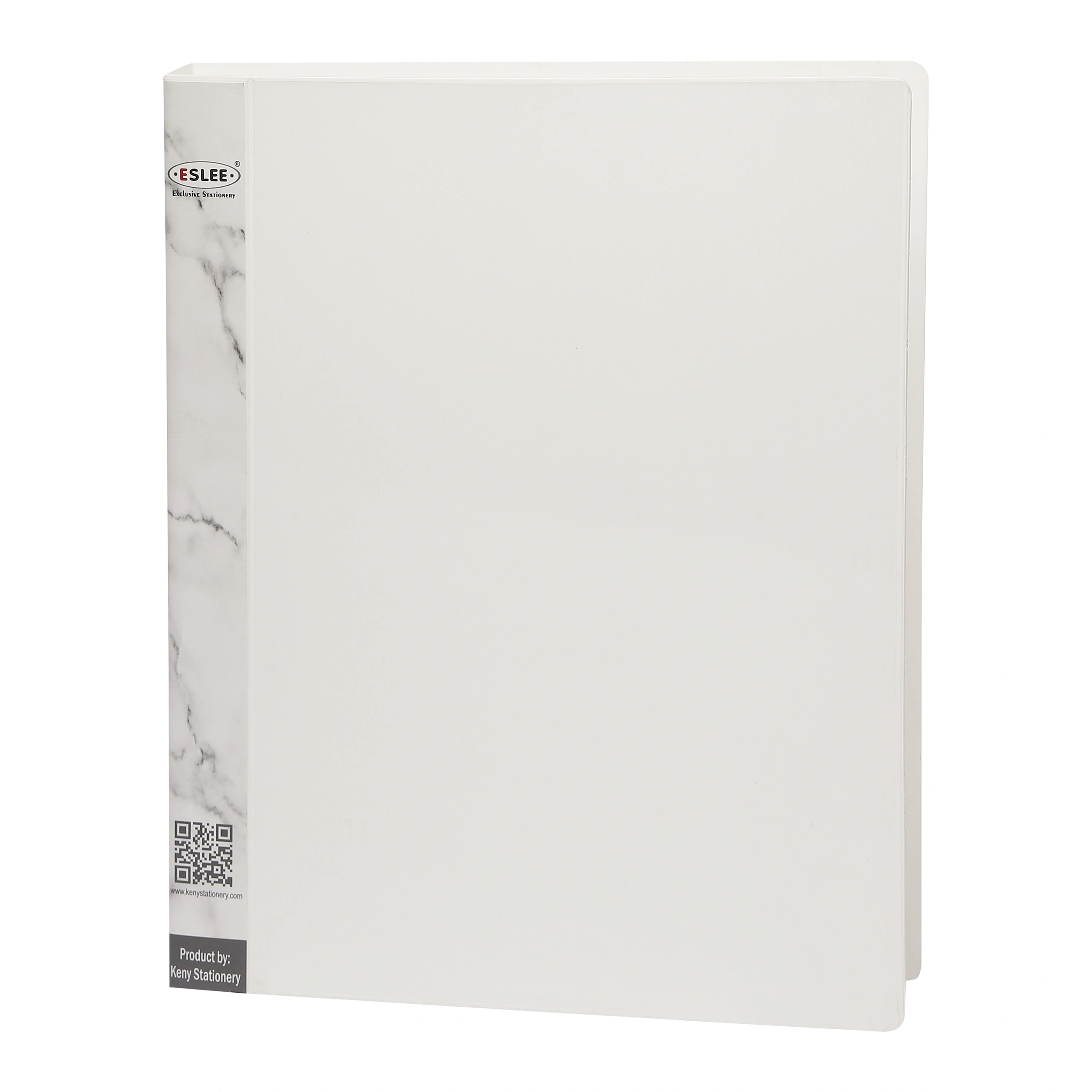 Eslee Ring Binder | Best for A4 Size Paper | 4D Shaped 25mm Rings | Front Pocket File | D Shaped Ring Clip | (EO64A44D25)-EO64A44D25White