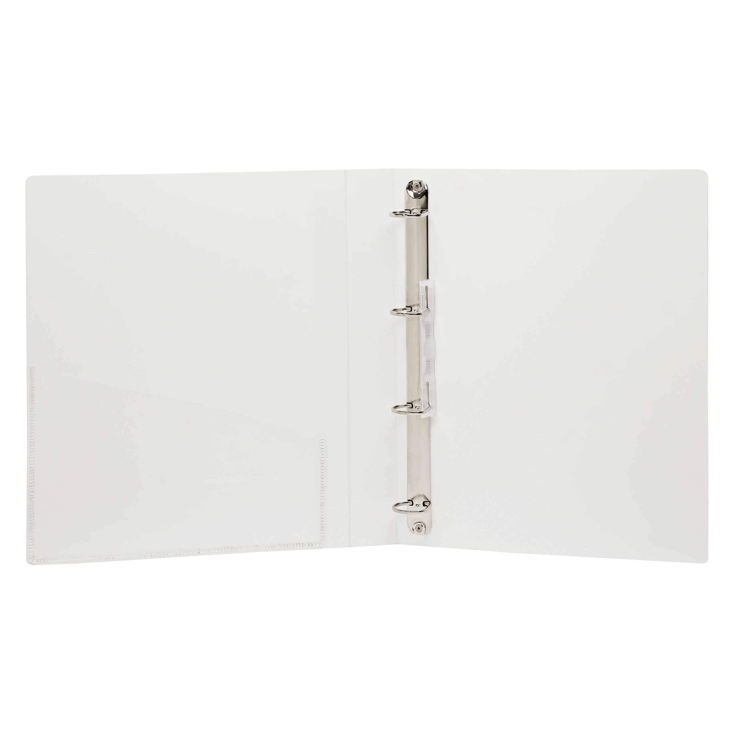 Eslee Ring Binder | Best for FC Size Paper | 4D Shaped 25mm Rings | Front Pocket File | D Shaped Ring Clip |  - (EO64FC4D25 )-4D Shaped with 25mm Rings-FC-White-1