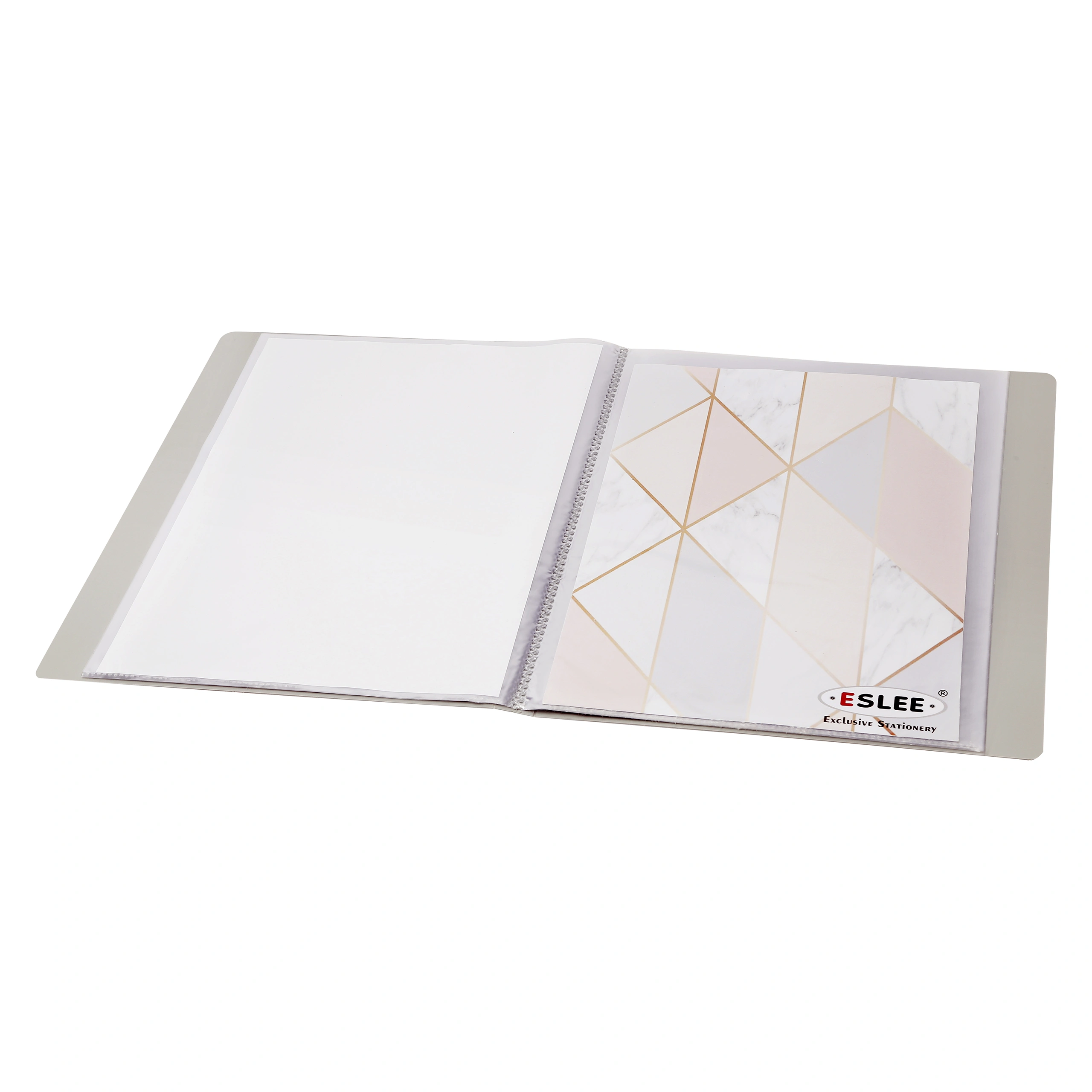 Eslee Display File | Leaves File | Best for A4 Size Paper | 40 Pockets Folder | (EO101A440)-Grey-A4-40-4