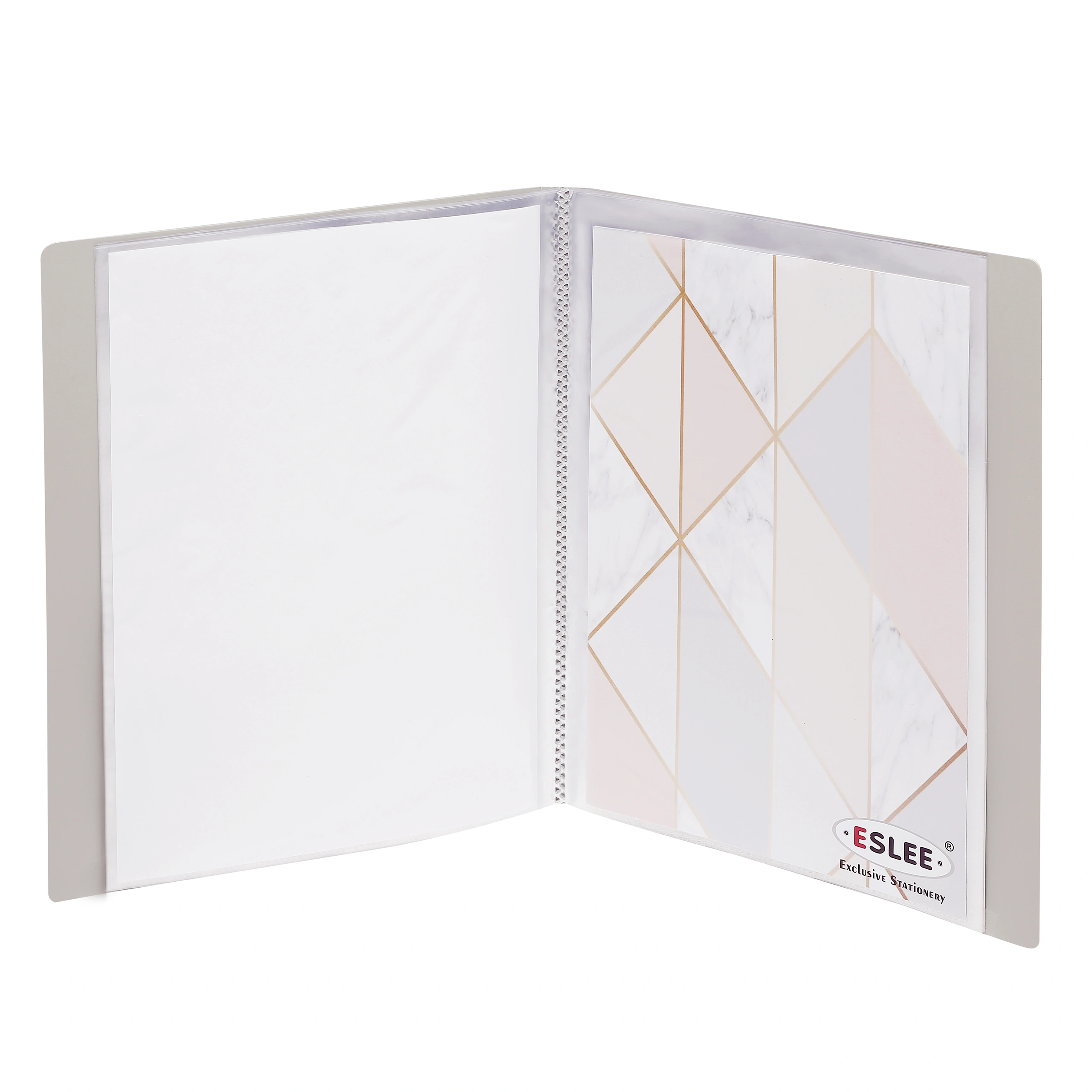 Eslee Display File | Leaves File | Best for FC / FS / Foolscap / Legal Size Paper | 30 Pockets Folder |(EO101FC30)-Grey-FC-30-3