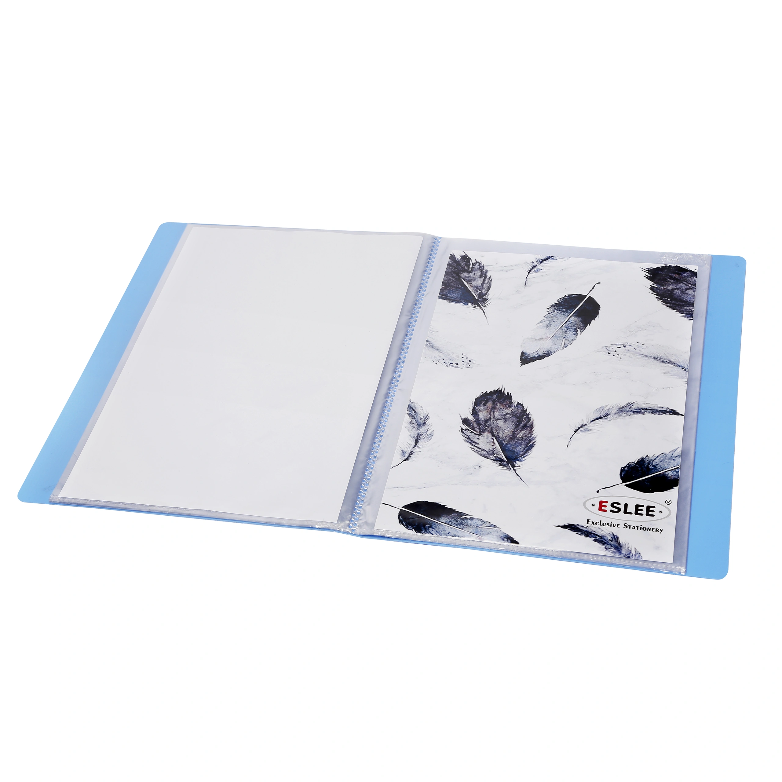 Eslee Display File | Leaves File | Best for FC / FS / Foolscap / Legal Size Paper | 40 Pockets Folder |(EO101FC40)-Blue-FC-40-4