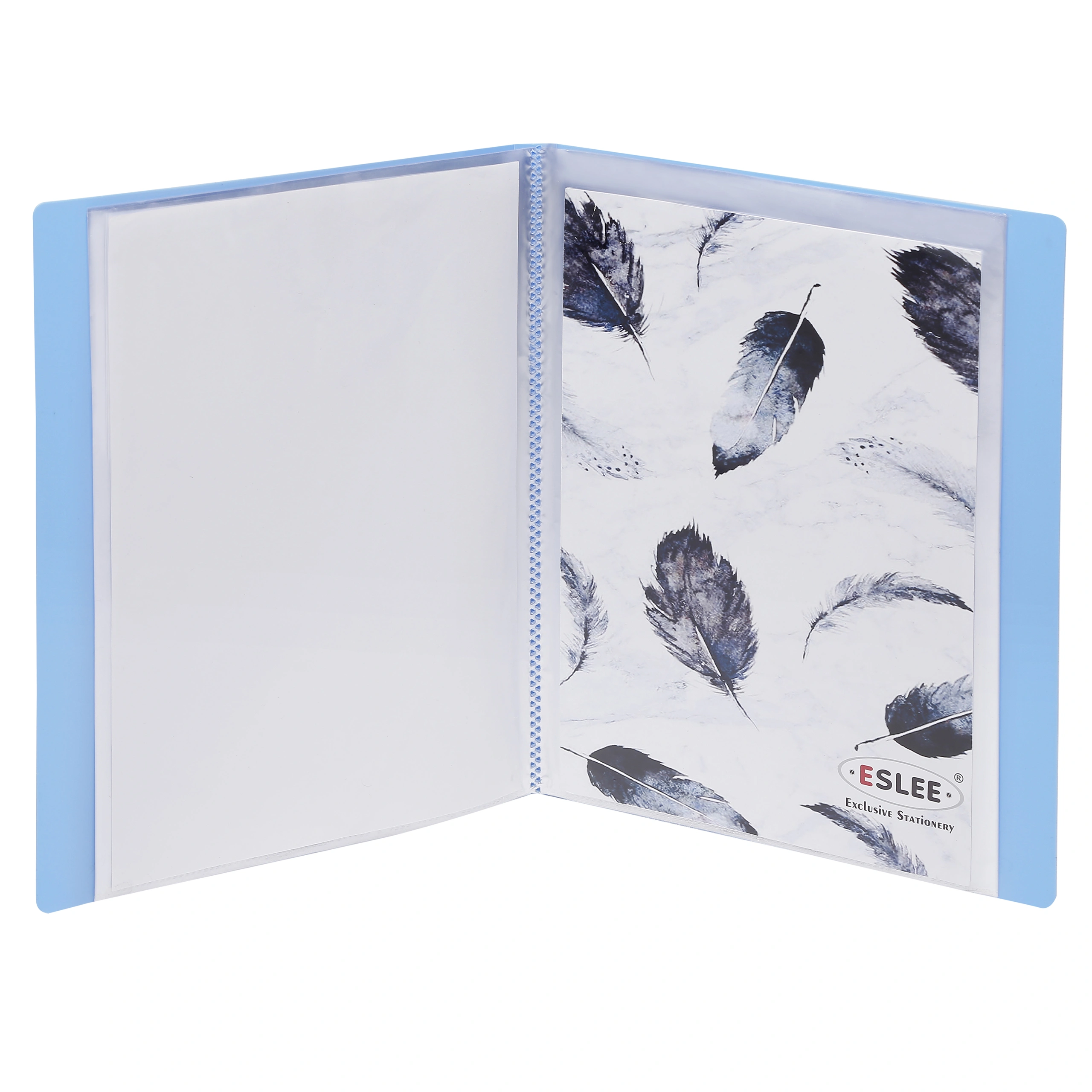 Eslee Display File | Leaves File | Best for FC / FS / Foolscap / Legal Size Paper | 20 Pockets Folder |(EO101FC20)-Blue-FC-20-3