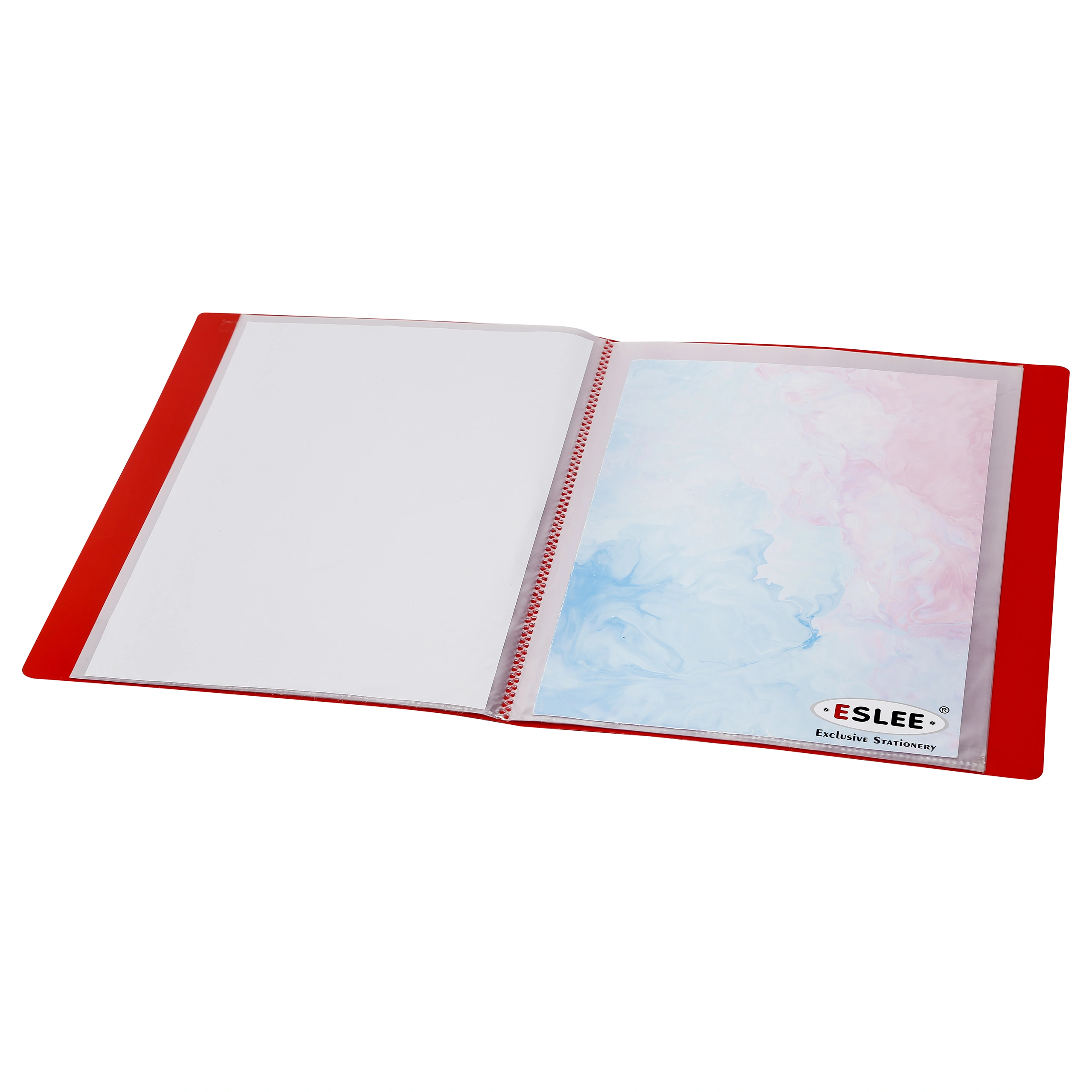 Eslee Display File | Leaves File | Best for FC / FS / Foolscap / Legal Size Paper | 40 Pockets Folder |(EO101FC40)-Red-FC-40-4