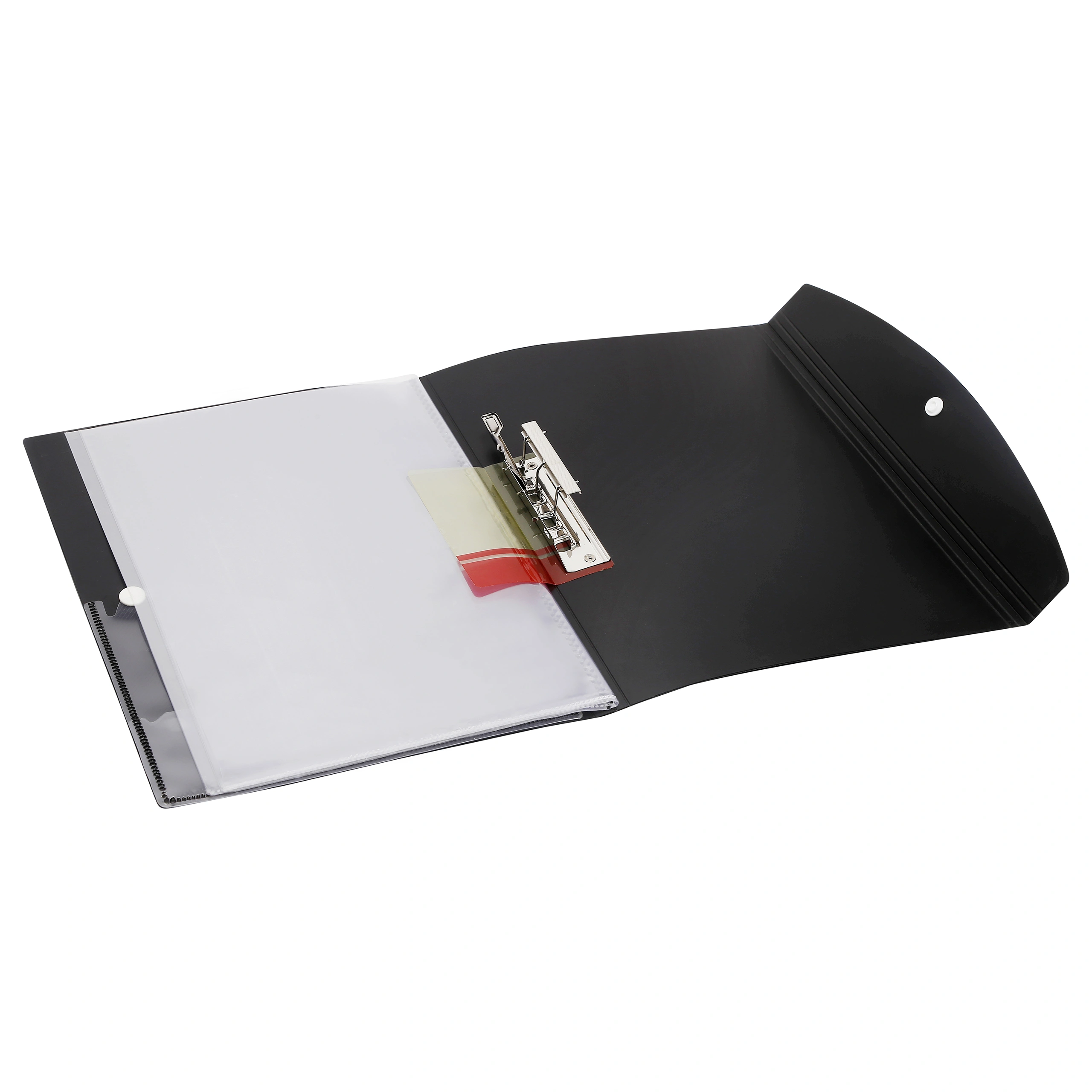 Eslee Display File | Leaves File | Best for A4 Size Paper | 30 Pockets Folder | with Button Flap | (EO112A430)-Black-A4-30-1