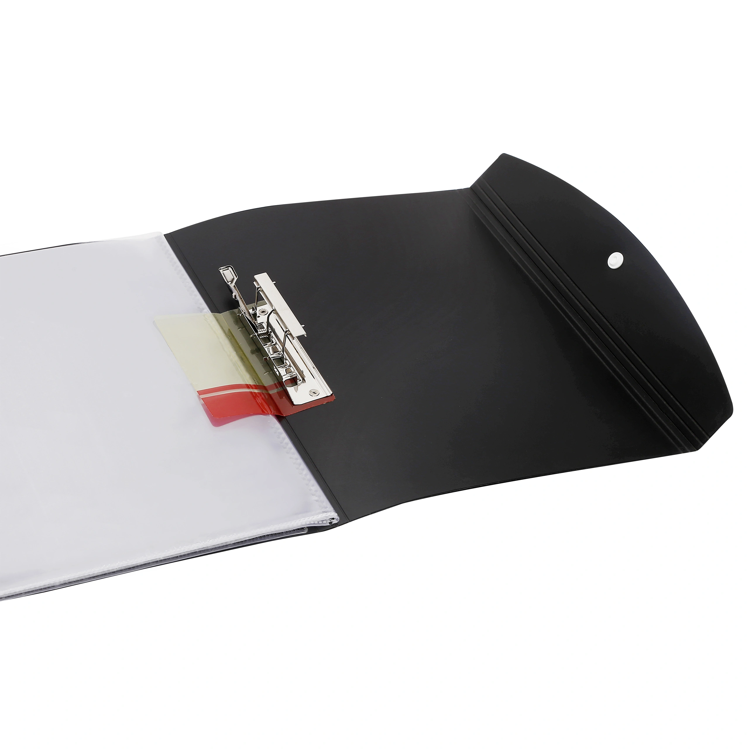 Eslee Display File | Leaves File | Best for A4 Size Paper | 30 Pockets Folder | with Button Flap | (EO112A430)-Black-A4-30-3