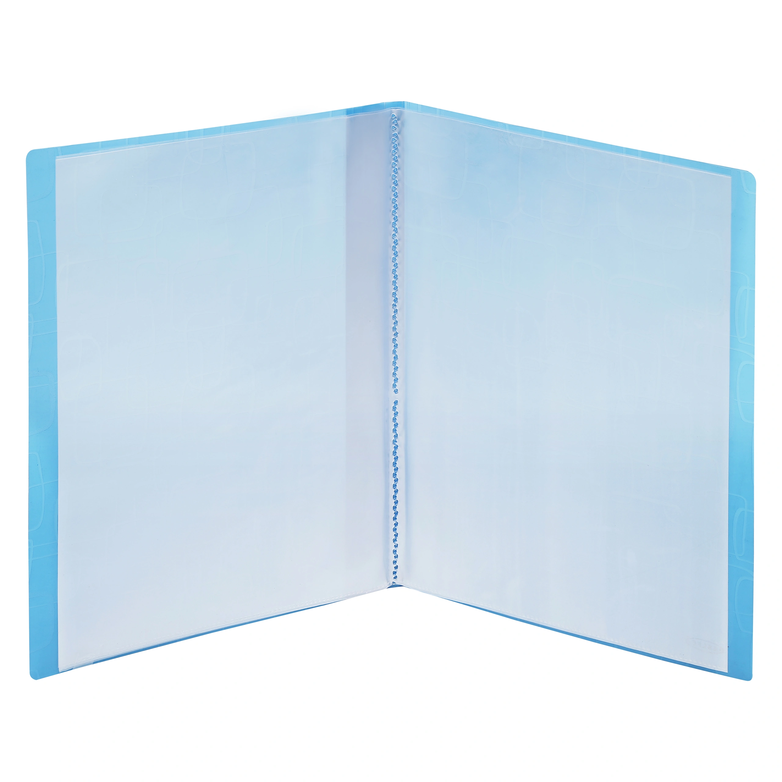 Eslee Display File | Leaves File | Best for A4 Size Paper | 30 Pockets Folder | with Square Cube Texture | (ESC101A430)-BLUE-A4-30-1